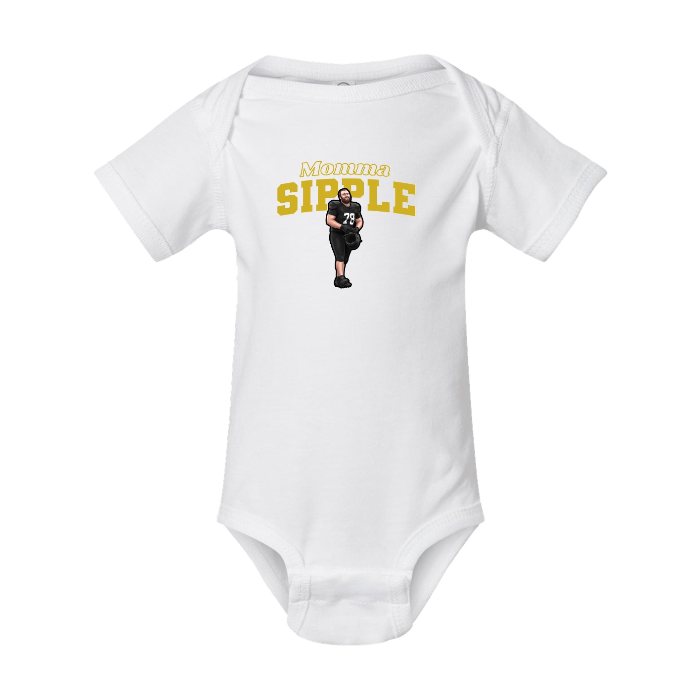 Baby Onesie — Mothers Day Block in White