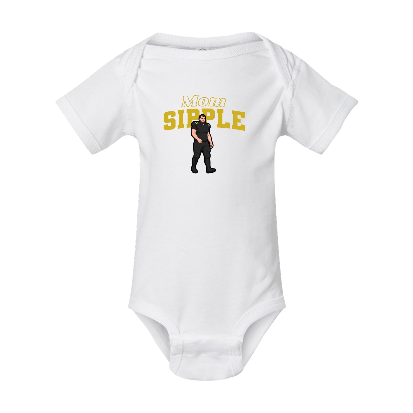 Baby Onesie — Mothers Day Block in White