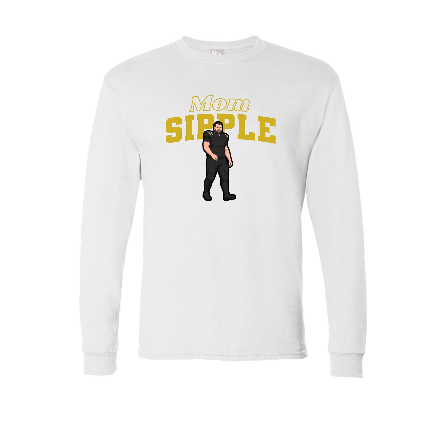 Long Sleeve Tee — Mothers Day Block in White