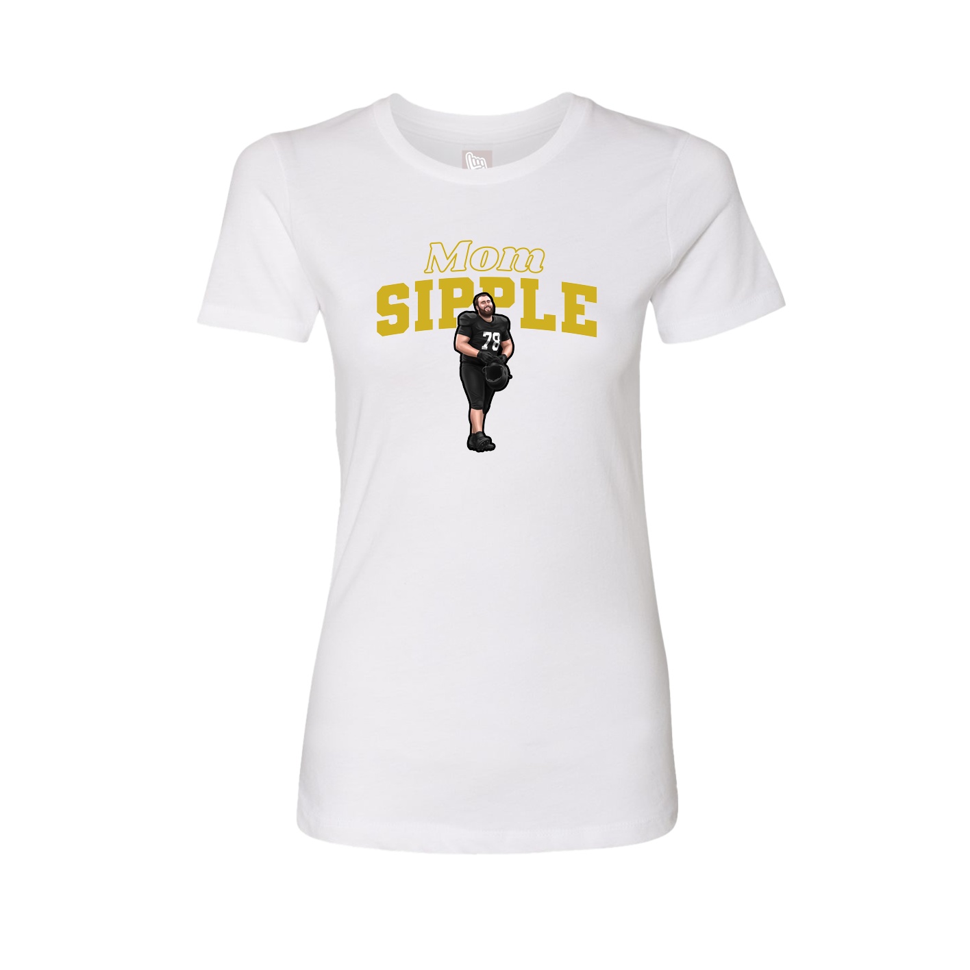 Womens Tee — Mothers Day Block in White