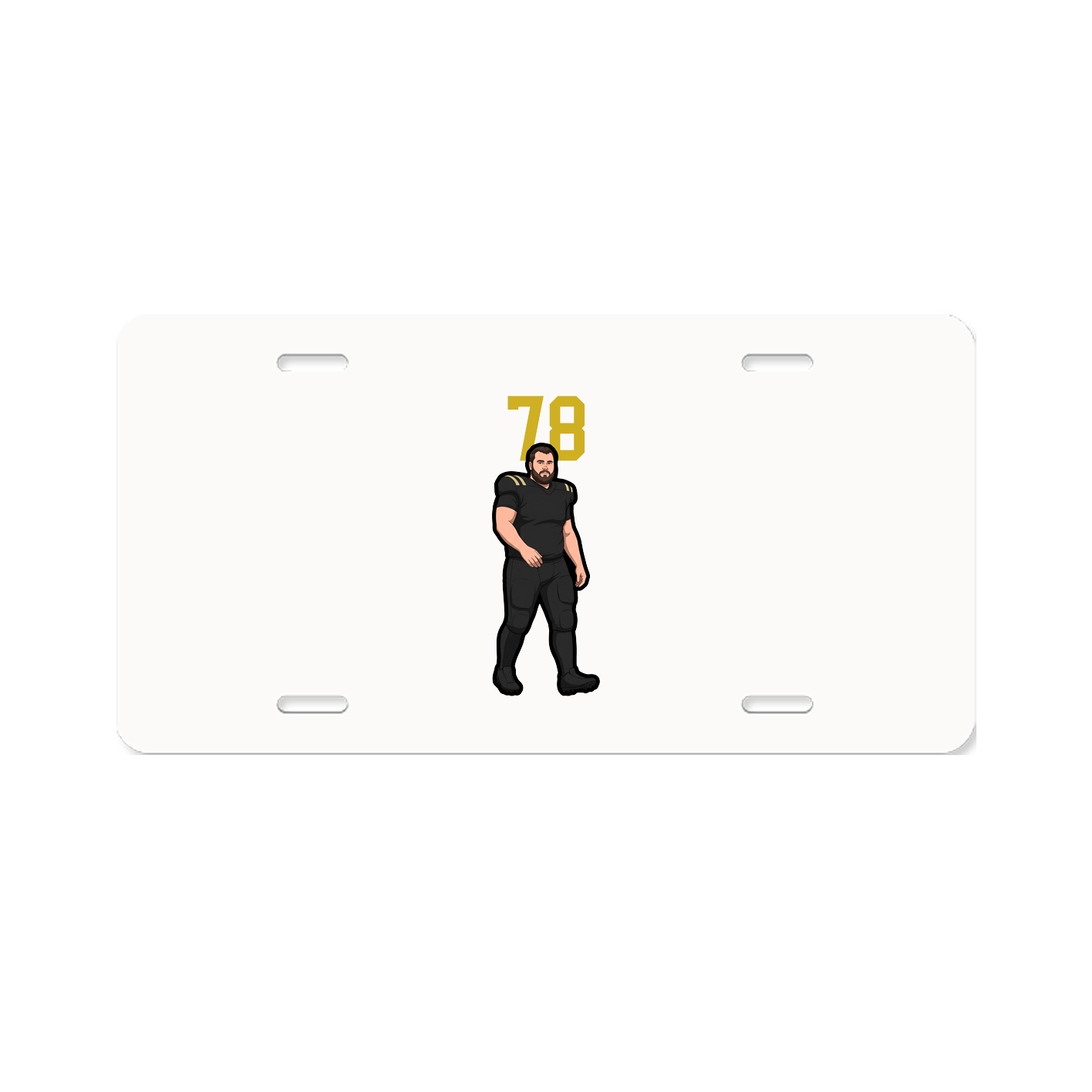 License Plate — Number Top in Classic