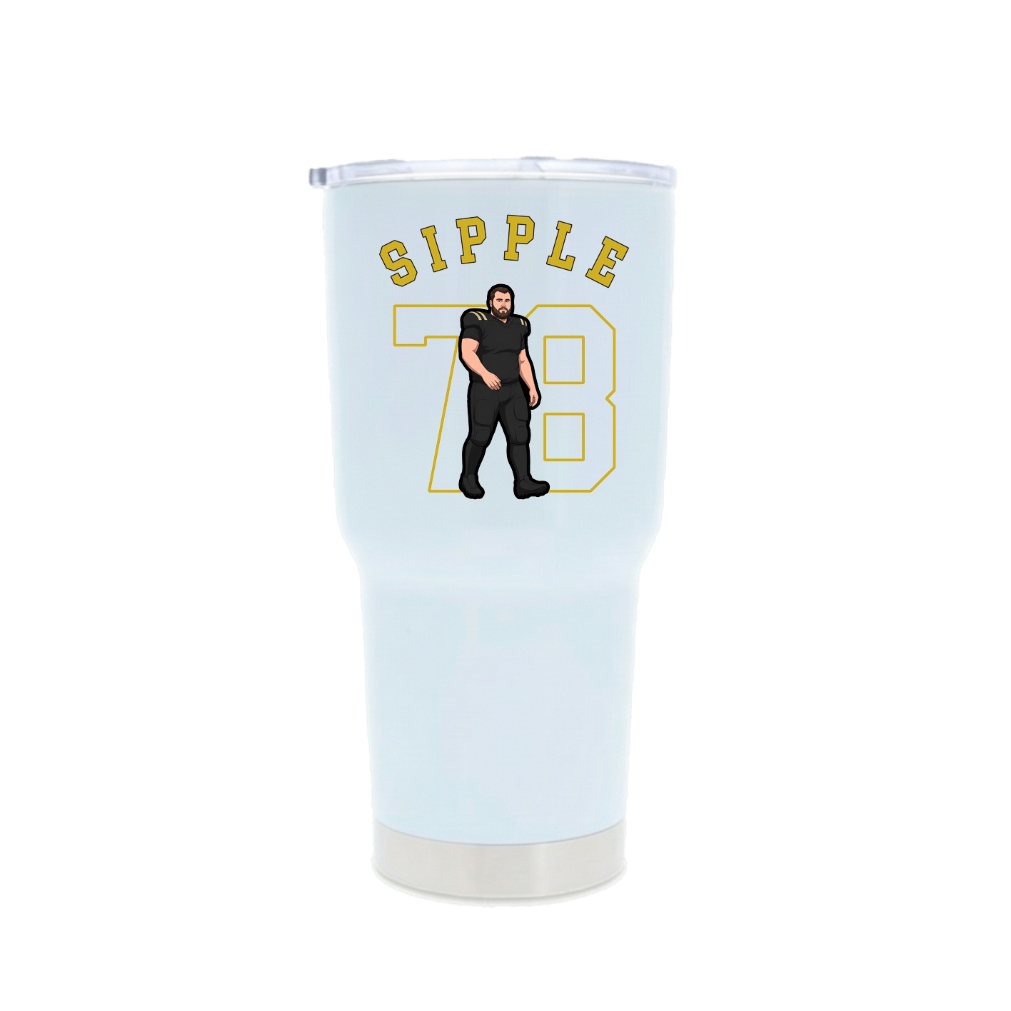 30oz Stainless Steel Tumbler — Shirsey Arch in White