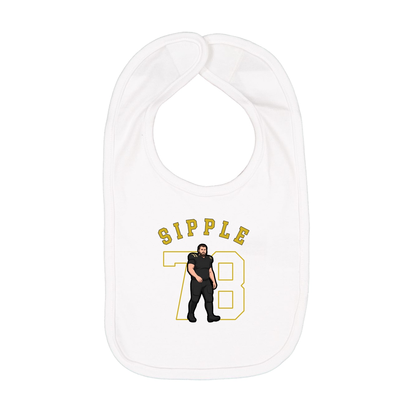 Infant Bib — Shirsey Arch in White