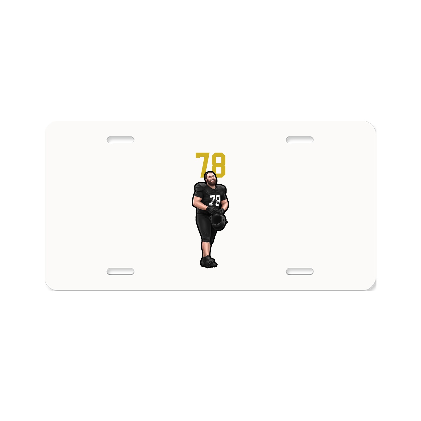 License Plate — Number Top in Classic
