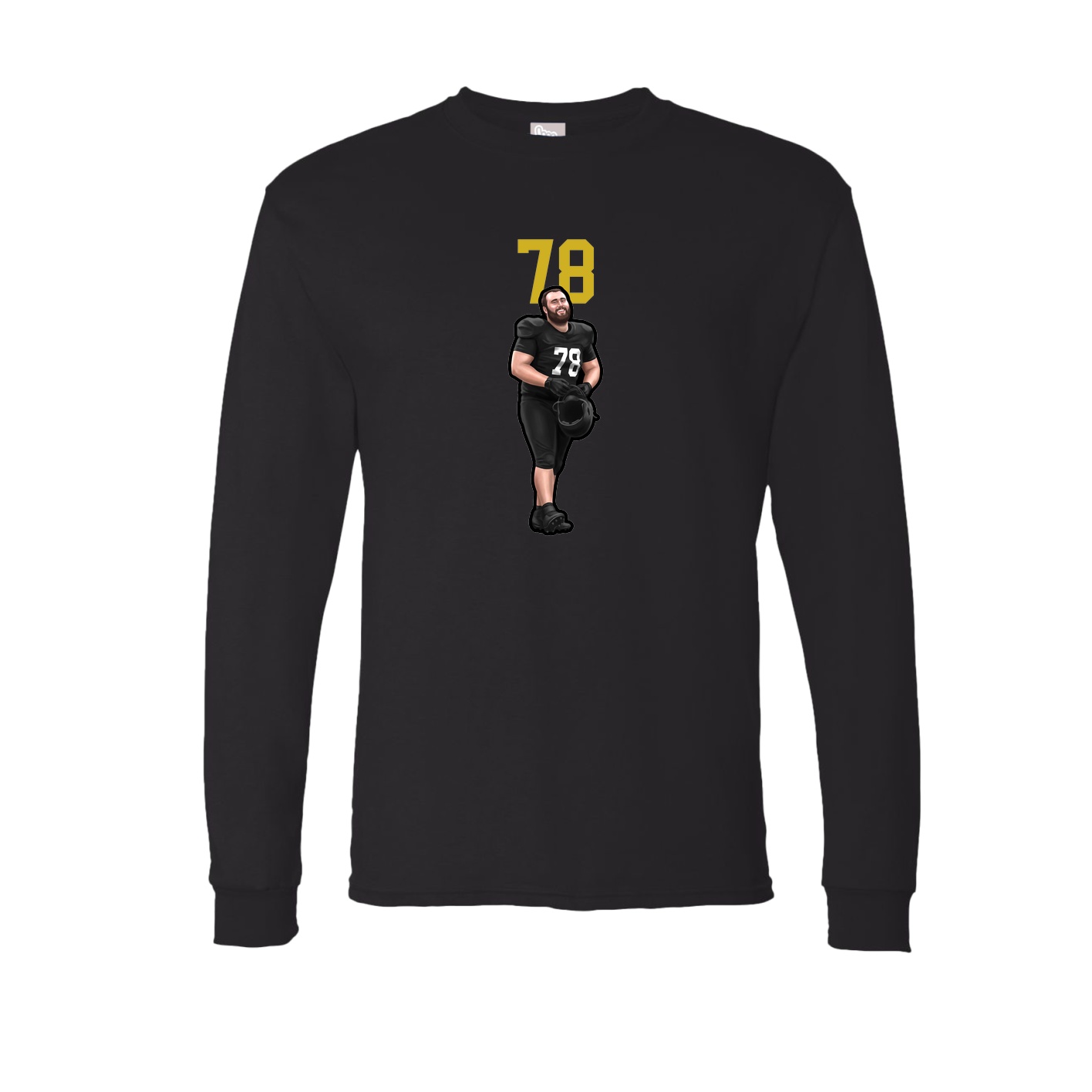 Long Sleeve Tee — Number Top in Black