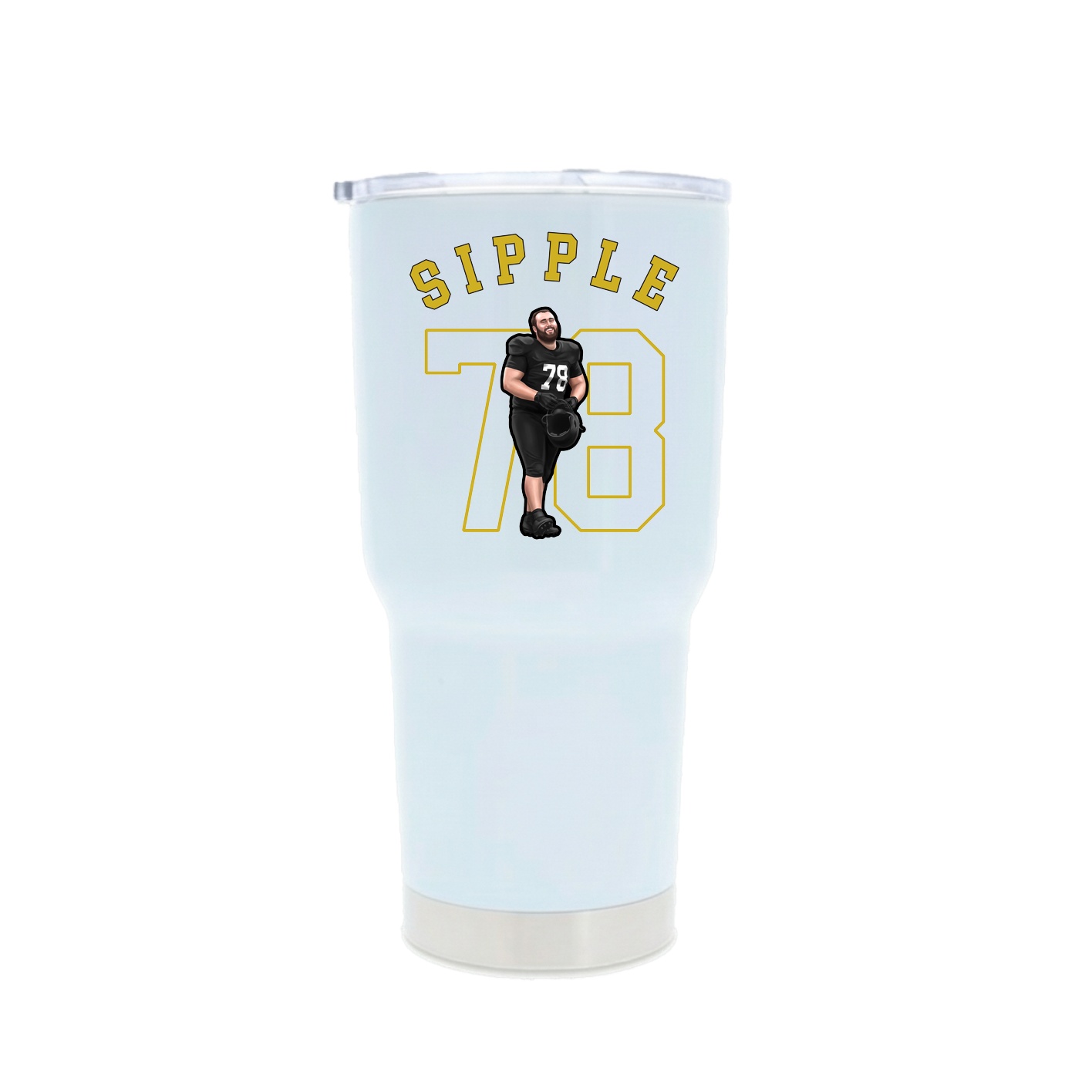 30oz Stainless Steel Tumbler — Shirsey Arch in White