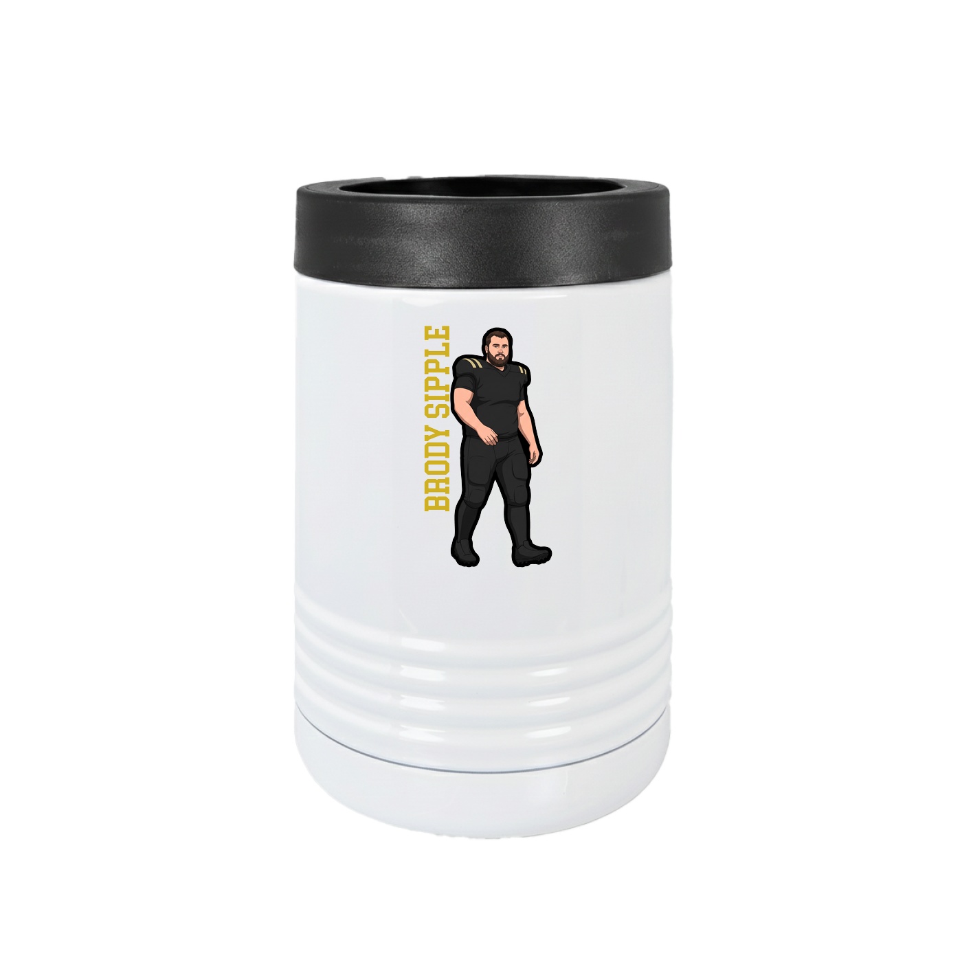 Beverage Holder — Name Vertical in White