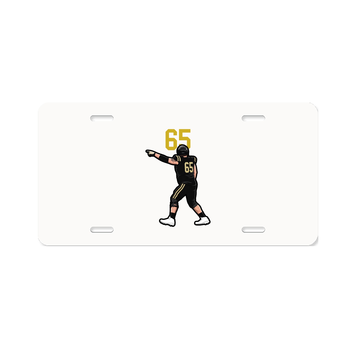 License Plate — Number Top in Classic