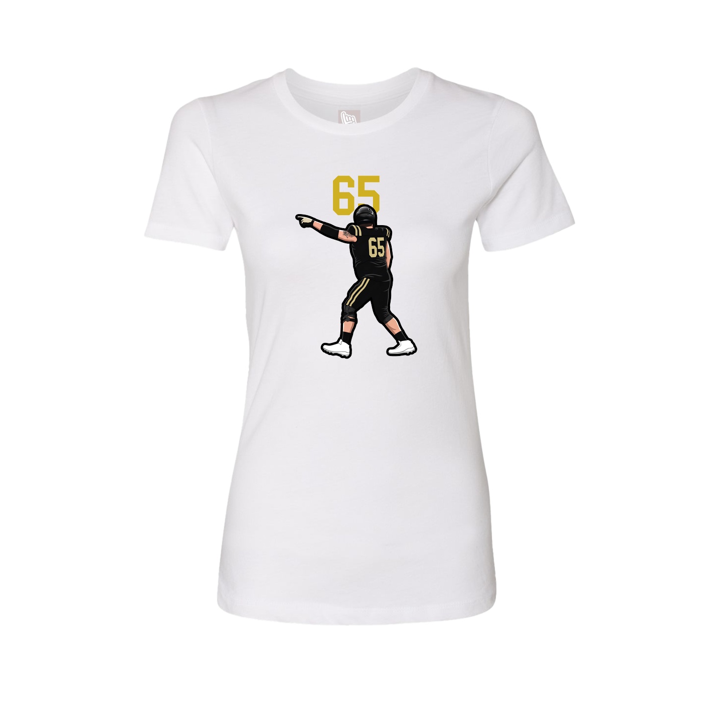 Fitted Women's Tee — Number Top in White