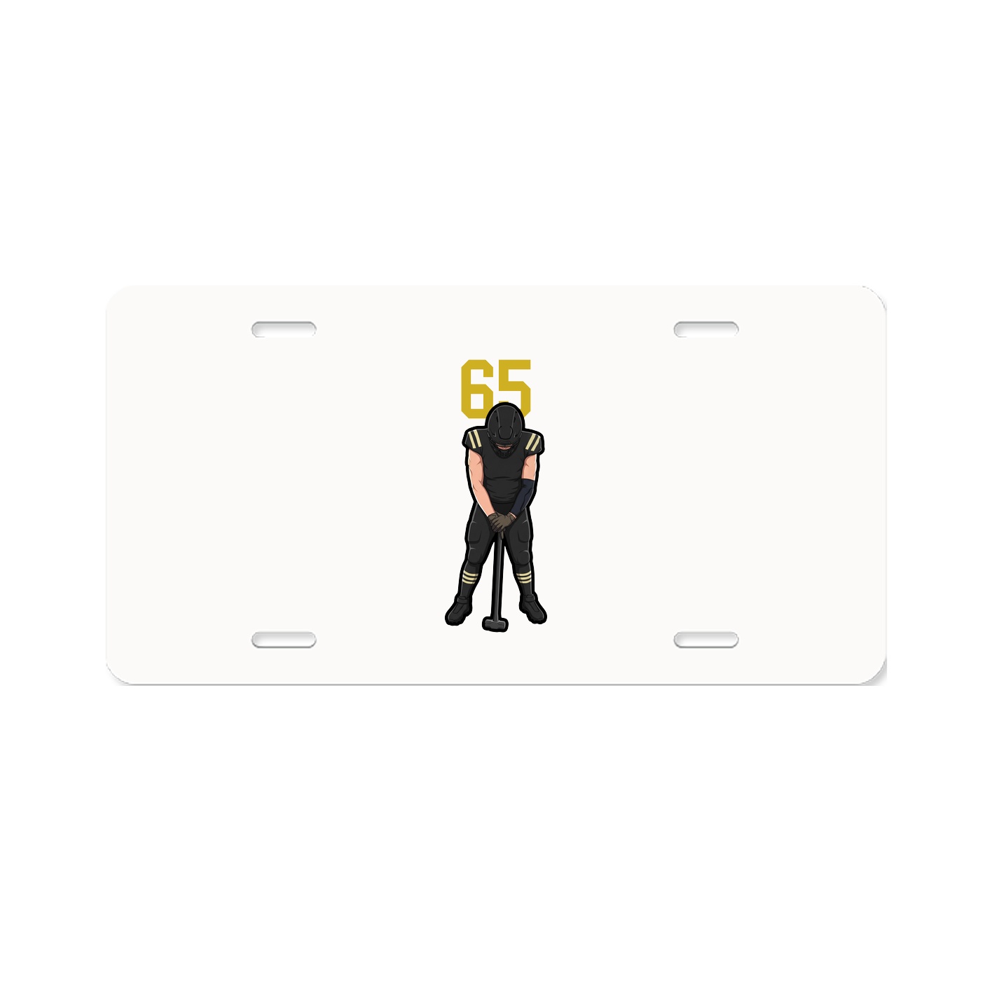 License Plate — Number Top in Classic