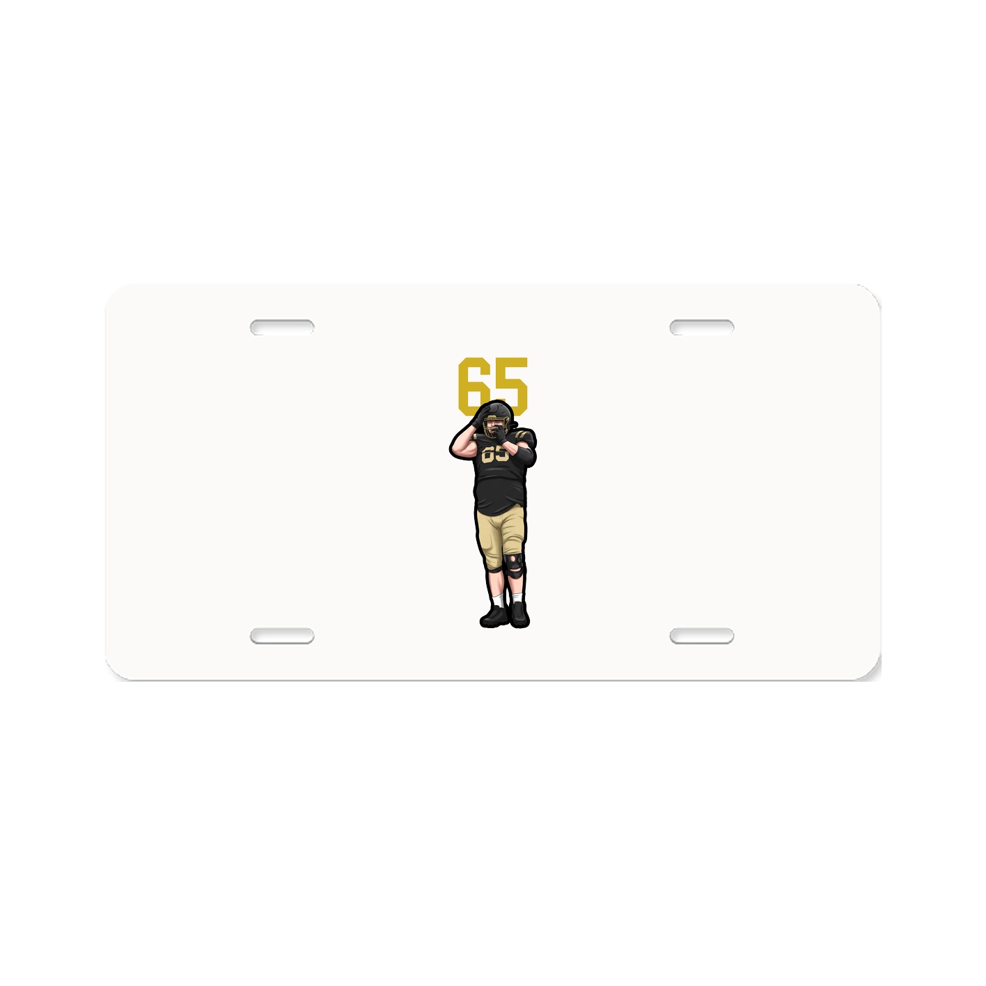 License Plate — Number Top in Classic