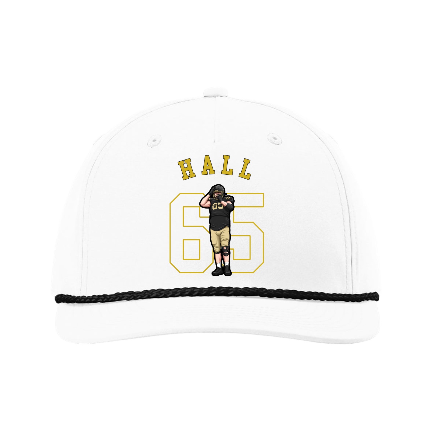 Five-Panel Classic Rope Cap — Shirsey Arch in White