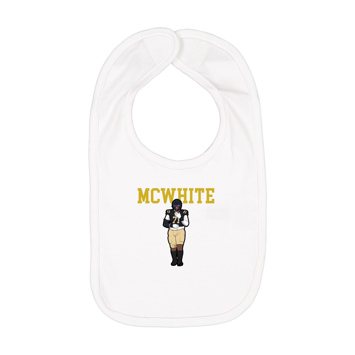 Infant Bib — Shirsey in White