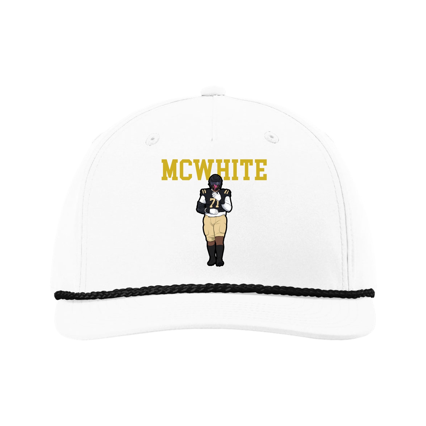 Five-Panel Classic Rope Cap — Shirsey in White