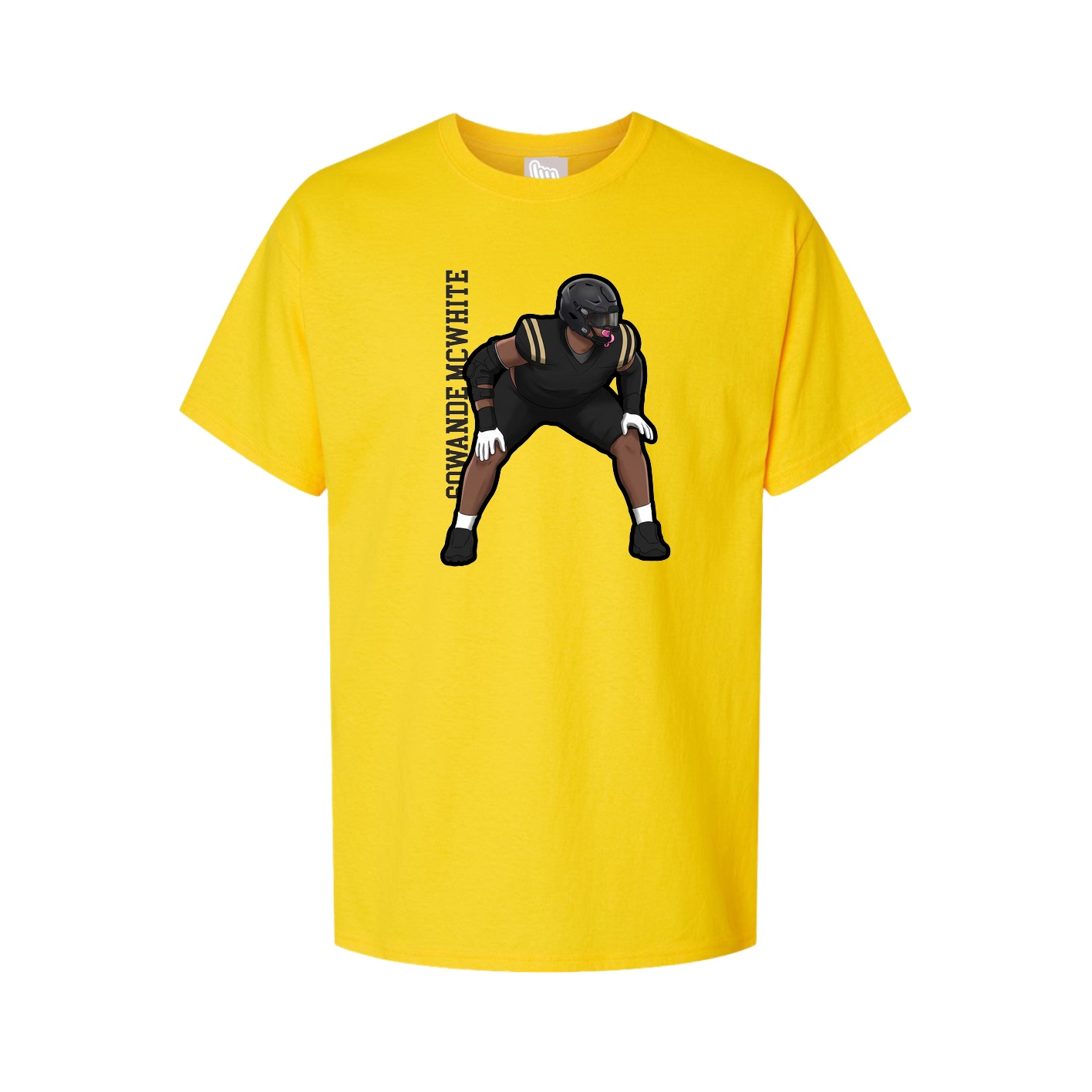 Tee — Name Vertical in Gold