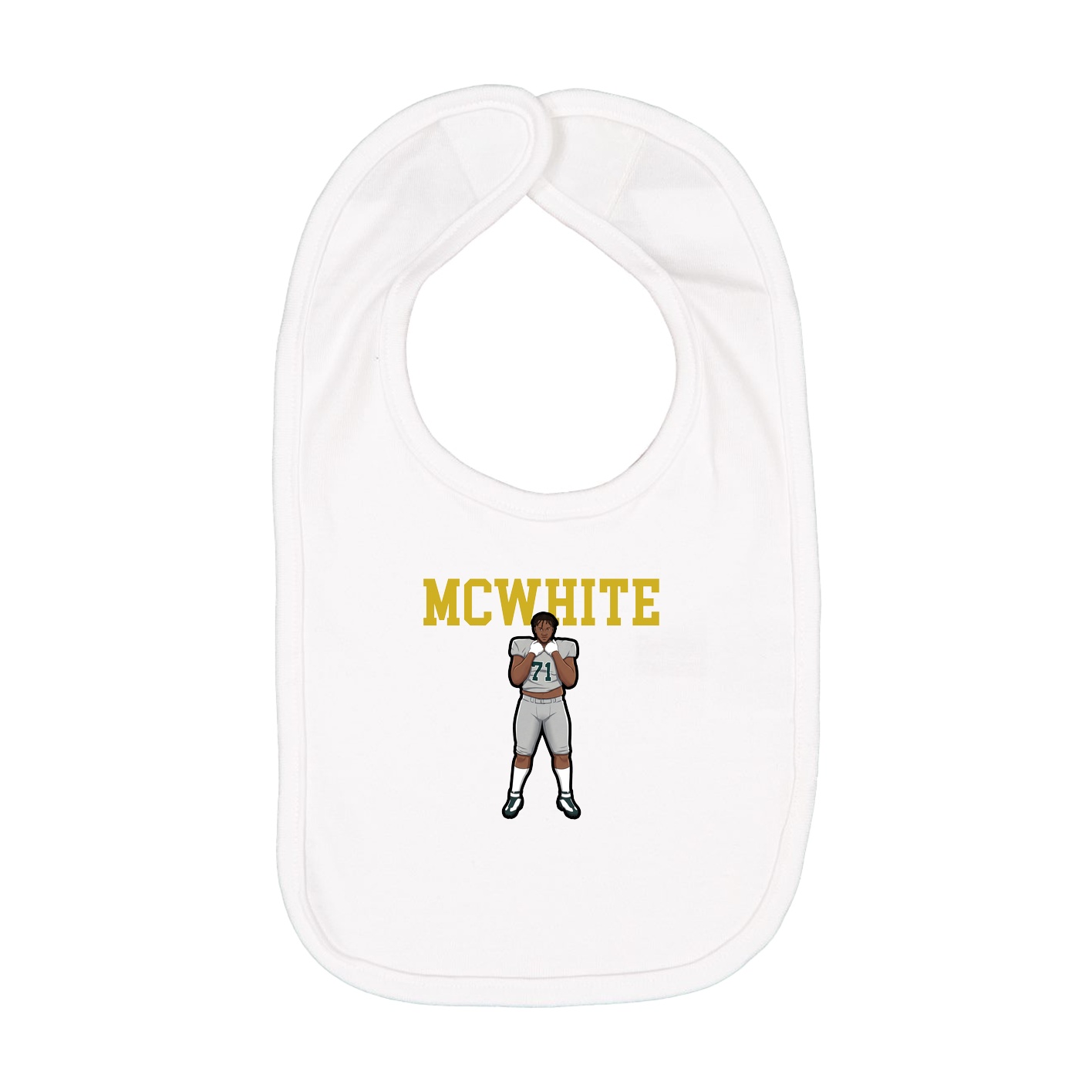 Infant Bib — Shirsey in White