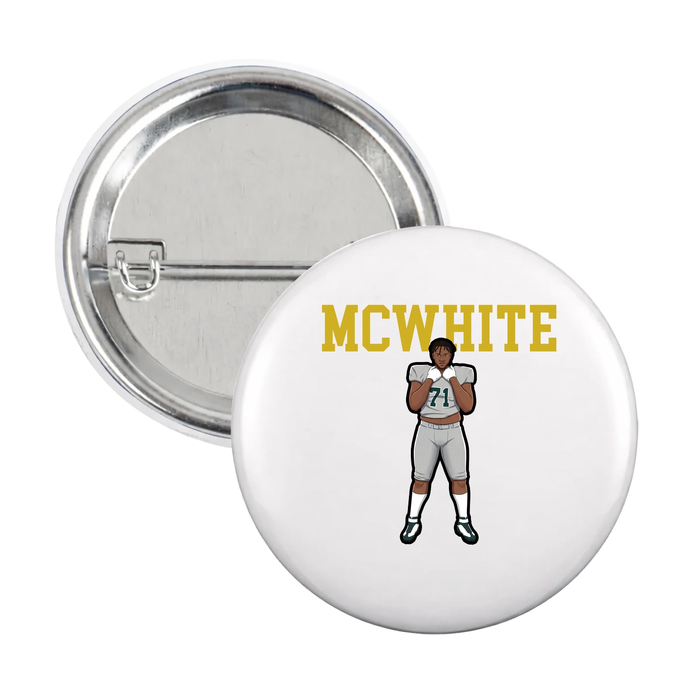 Game Day Button — Shirsey in White