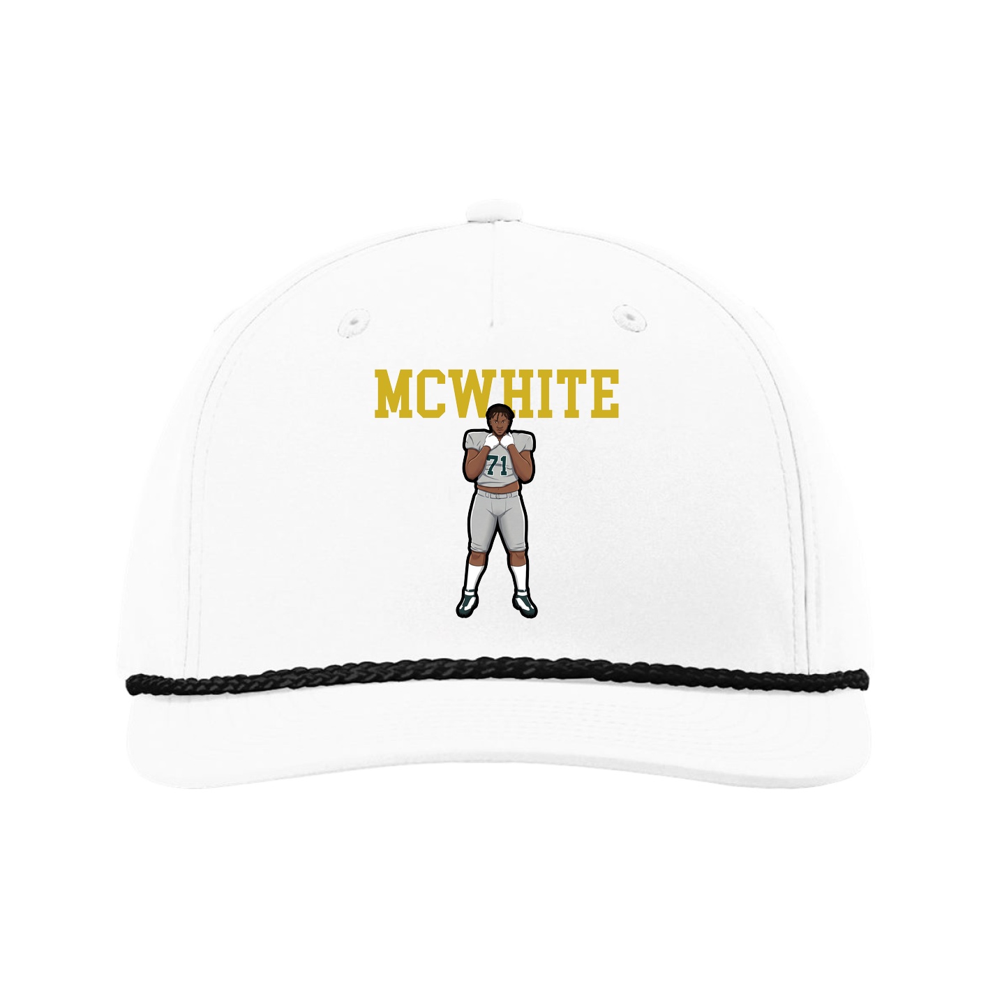 Five-Panel Classic Rope Cap — Shirsey in White