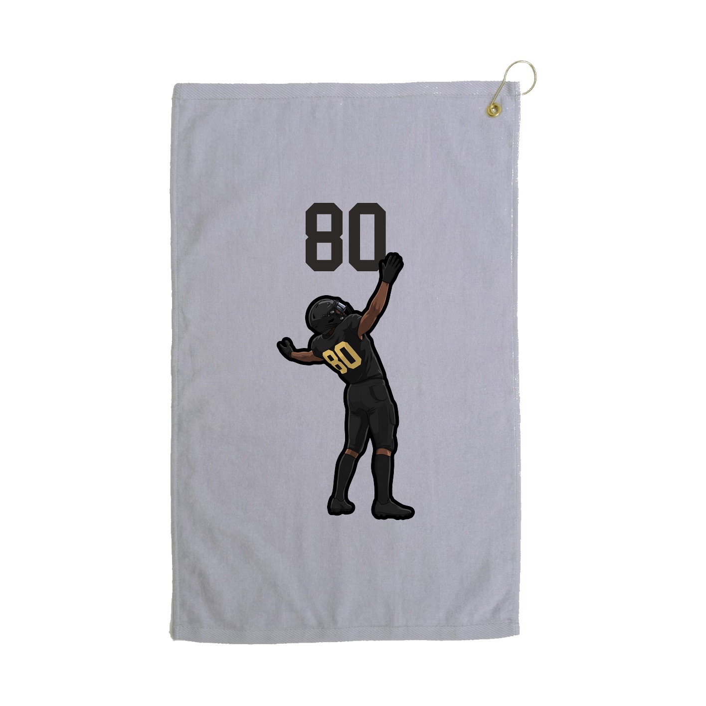 Golf Towel — Number Top in Grey