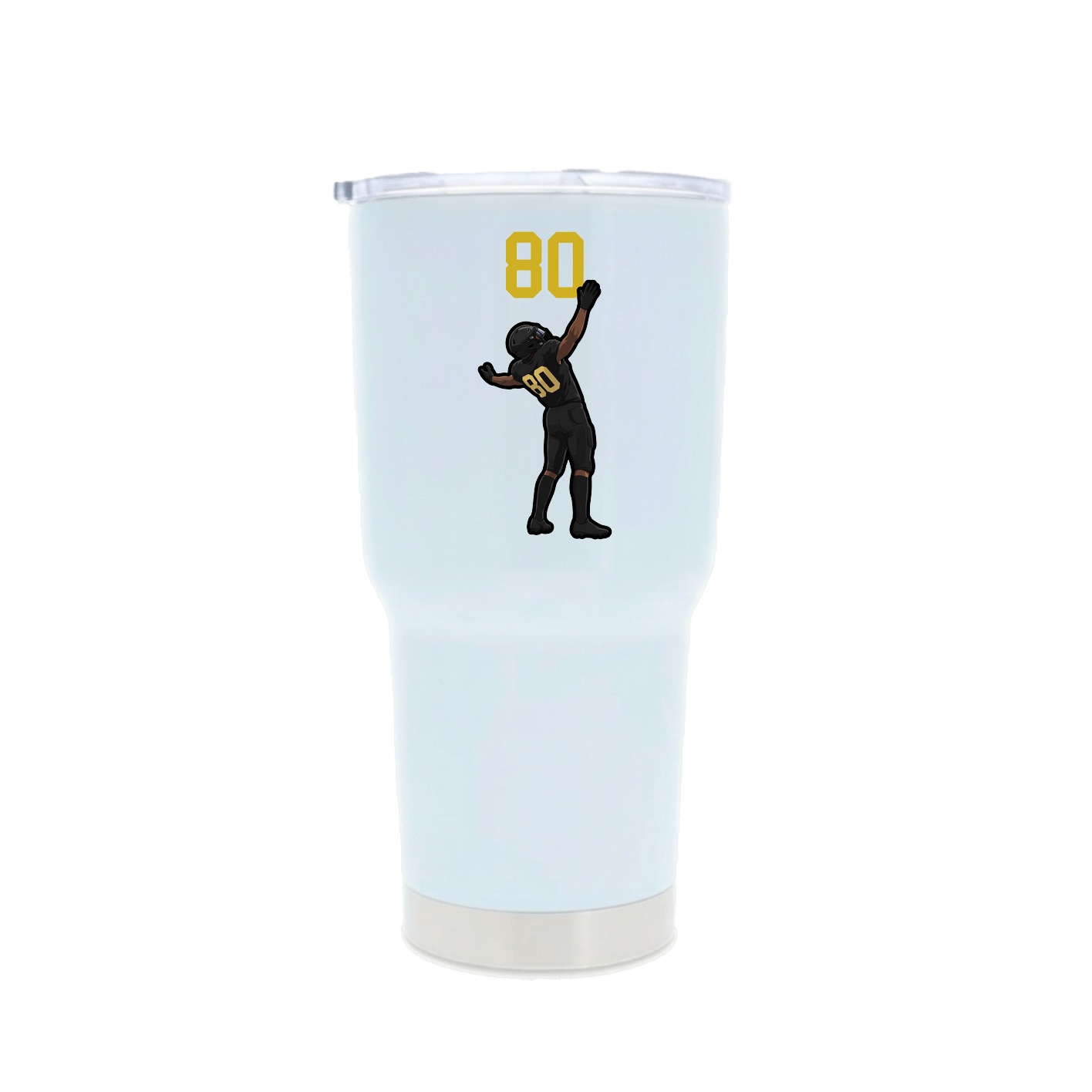 30oz Stainless Steel Tumbler — Number Top in White