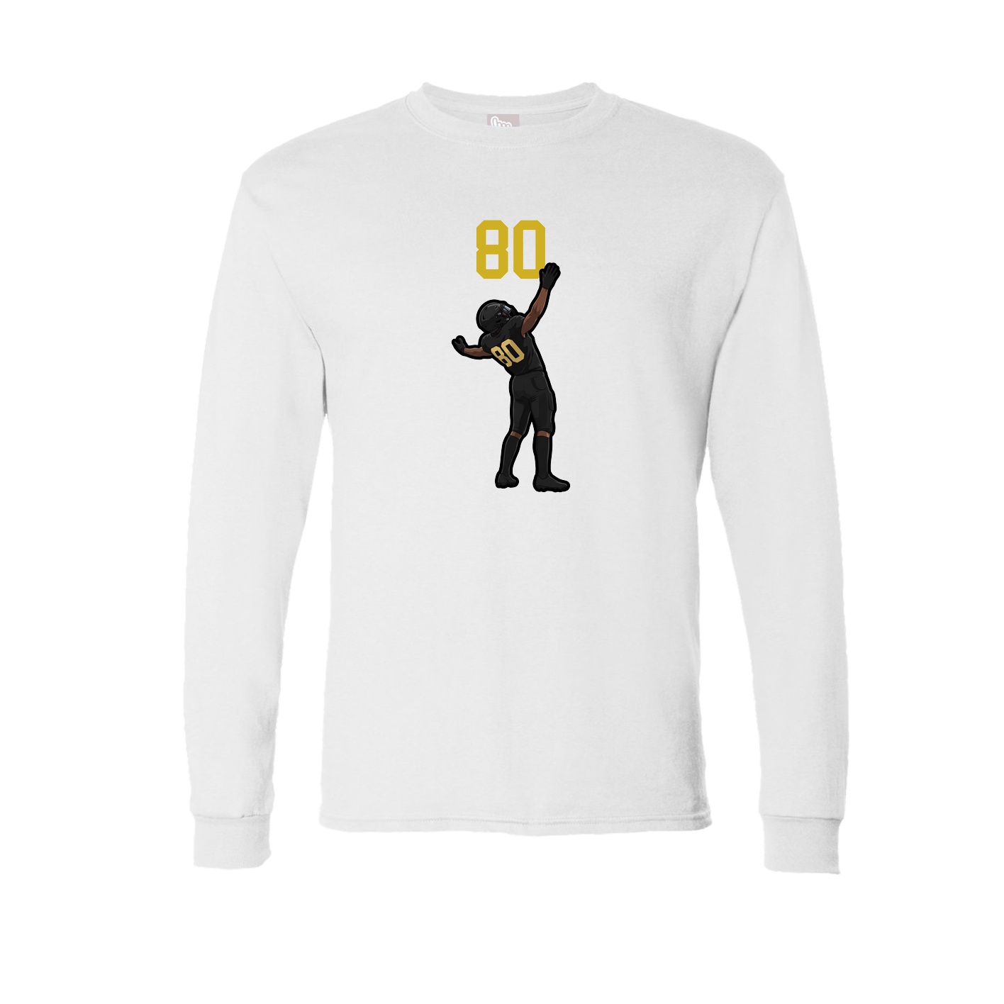 Long Sleeve Tee — Number Top in White