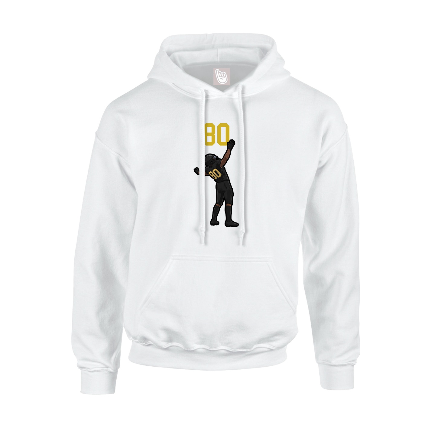 Youth Hoodie — Number Top in White