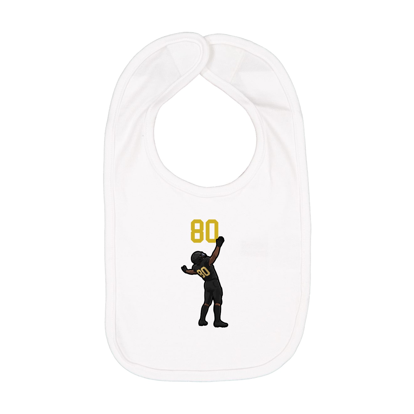Infant Bib — Number Top in White