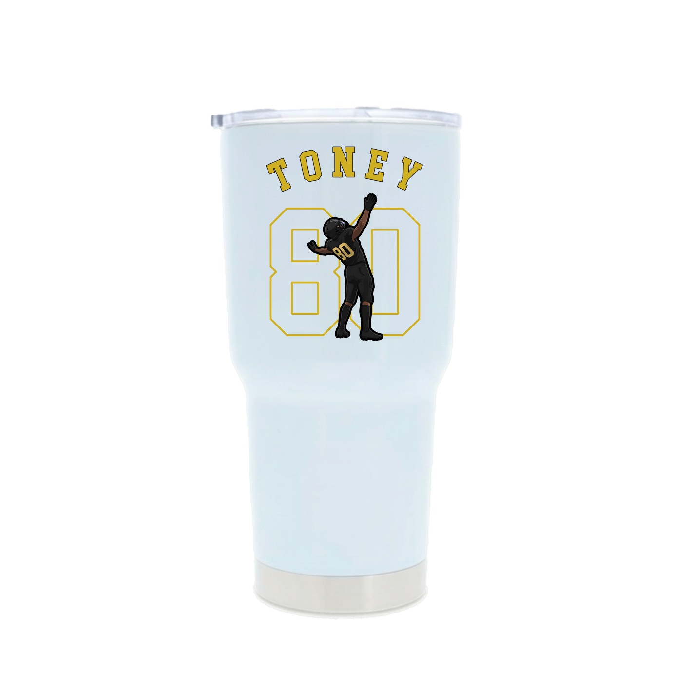 30oz Stainless Steel Tumbler — Shirsey Arch in White