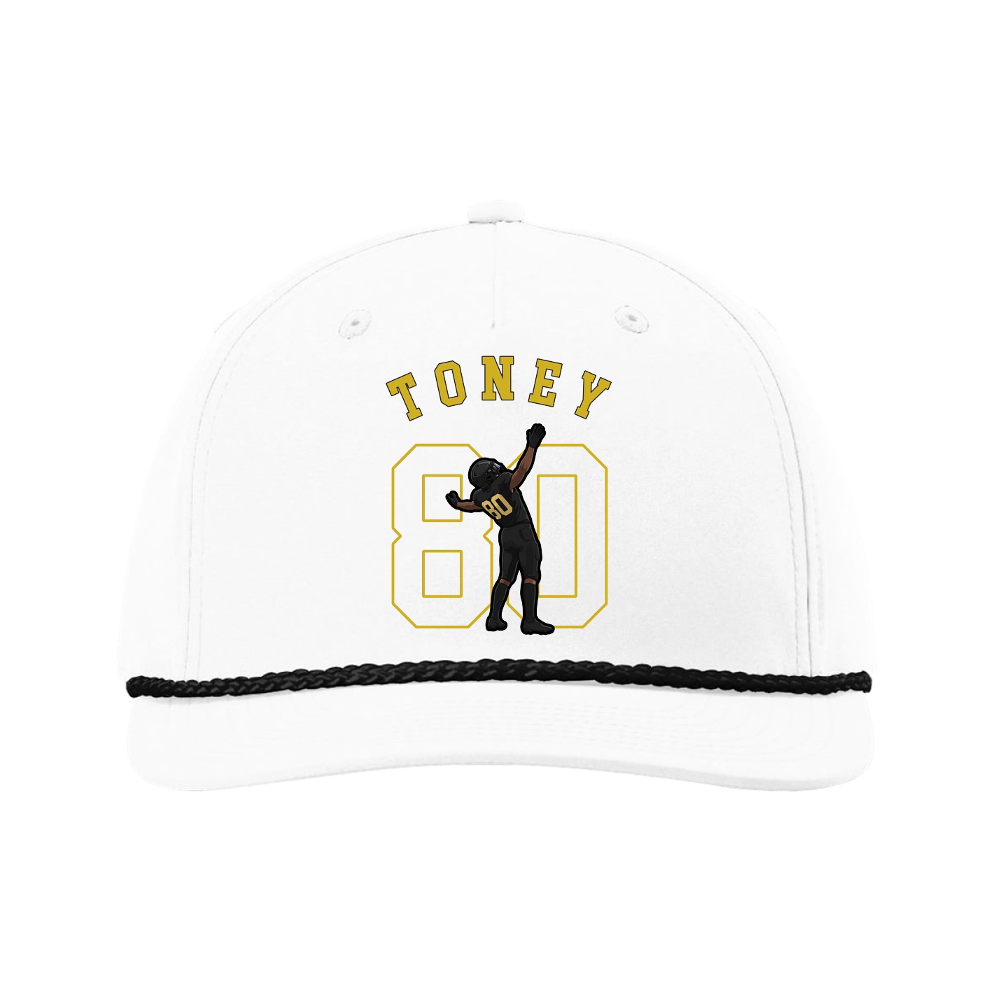 Five-Panel Classic Rope Cap — Shirsey Arch in White