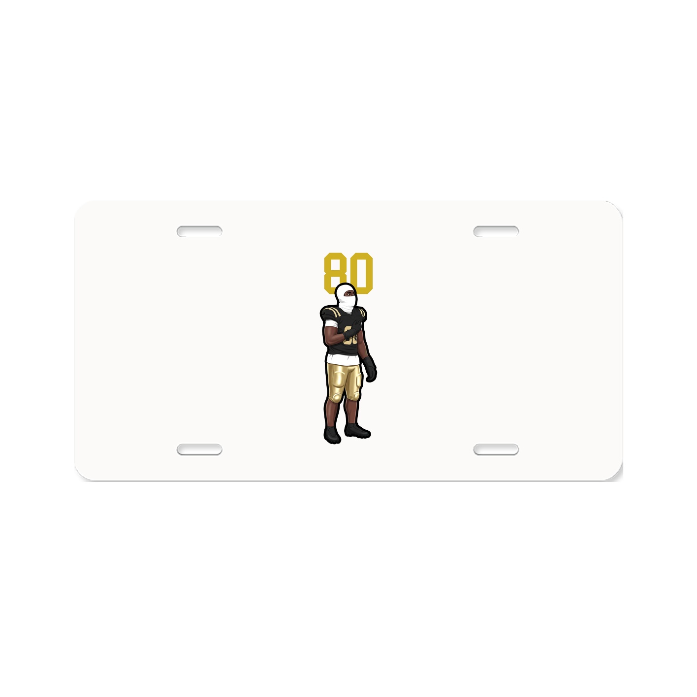 License Plate — Number Top in Classic