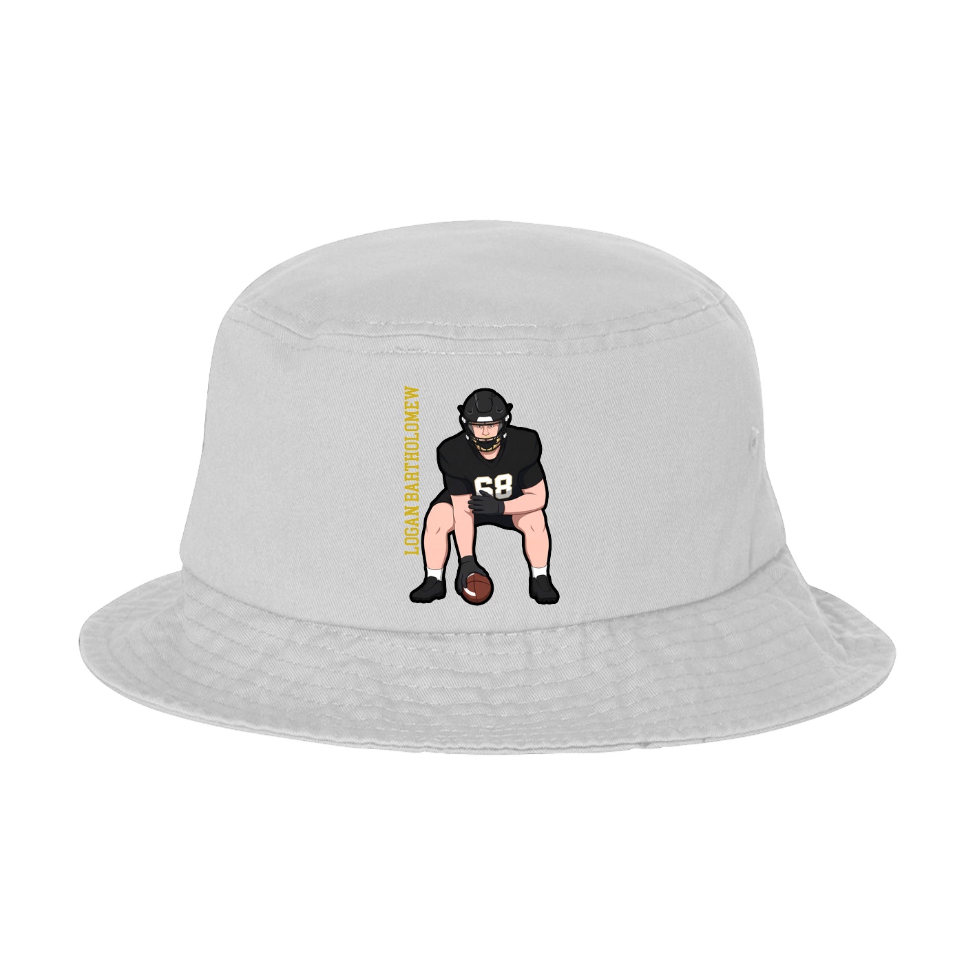Bucket Cap — Name Vertical in White
