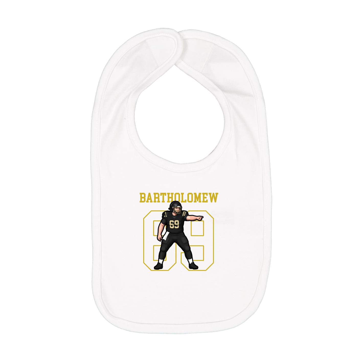 Infant Bib — Shirsey in White
