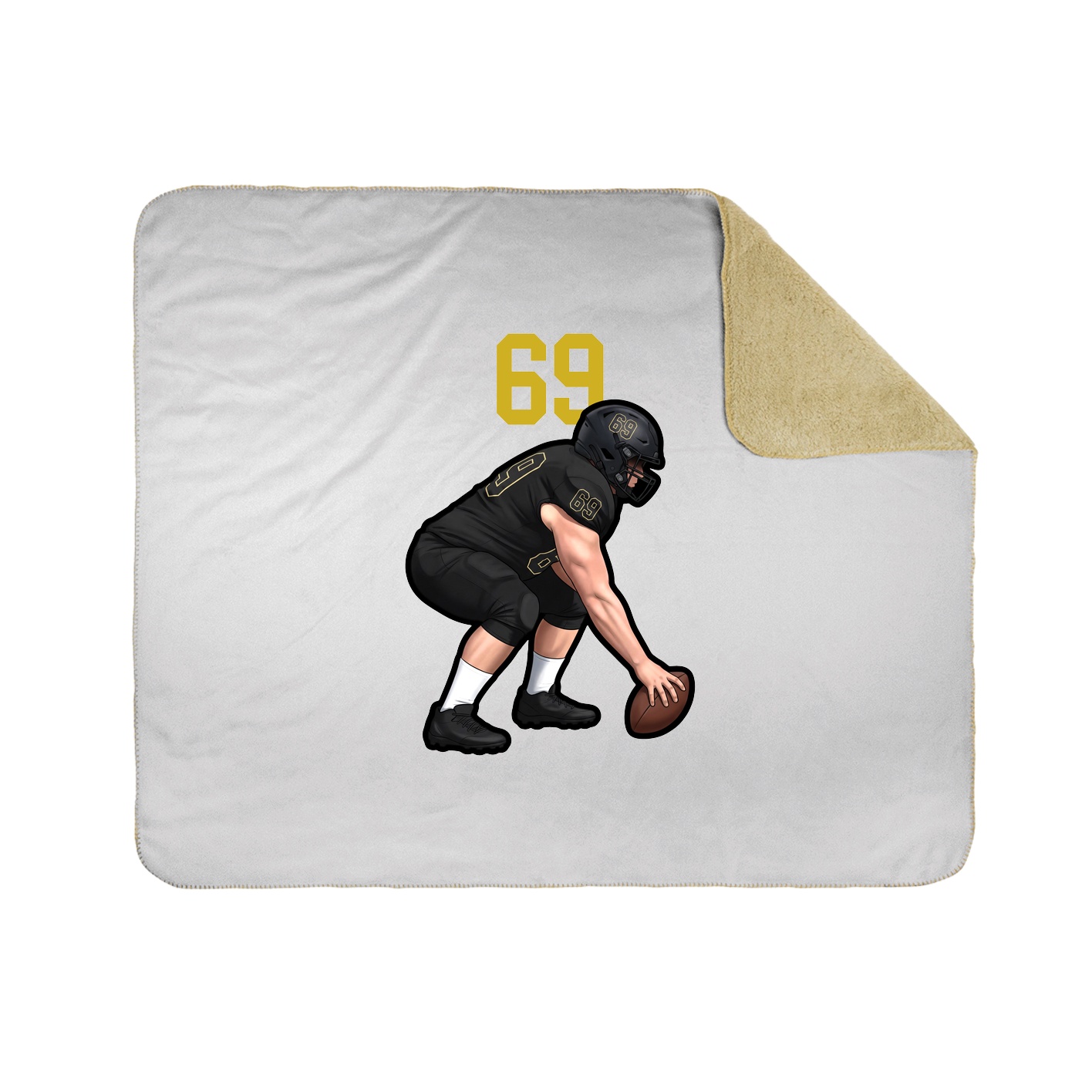 Throw Blanket — Number Top in White