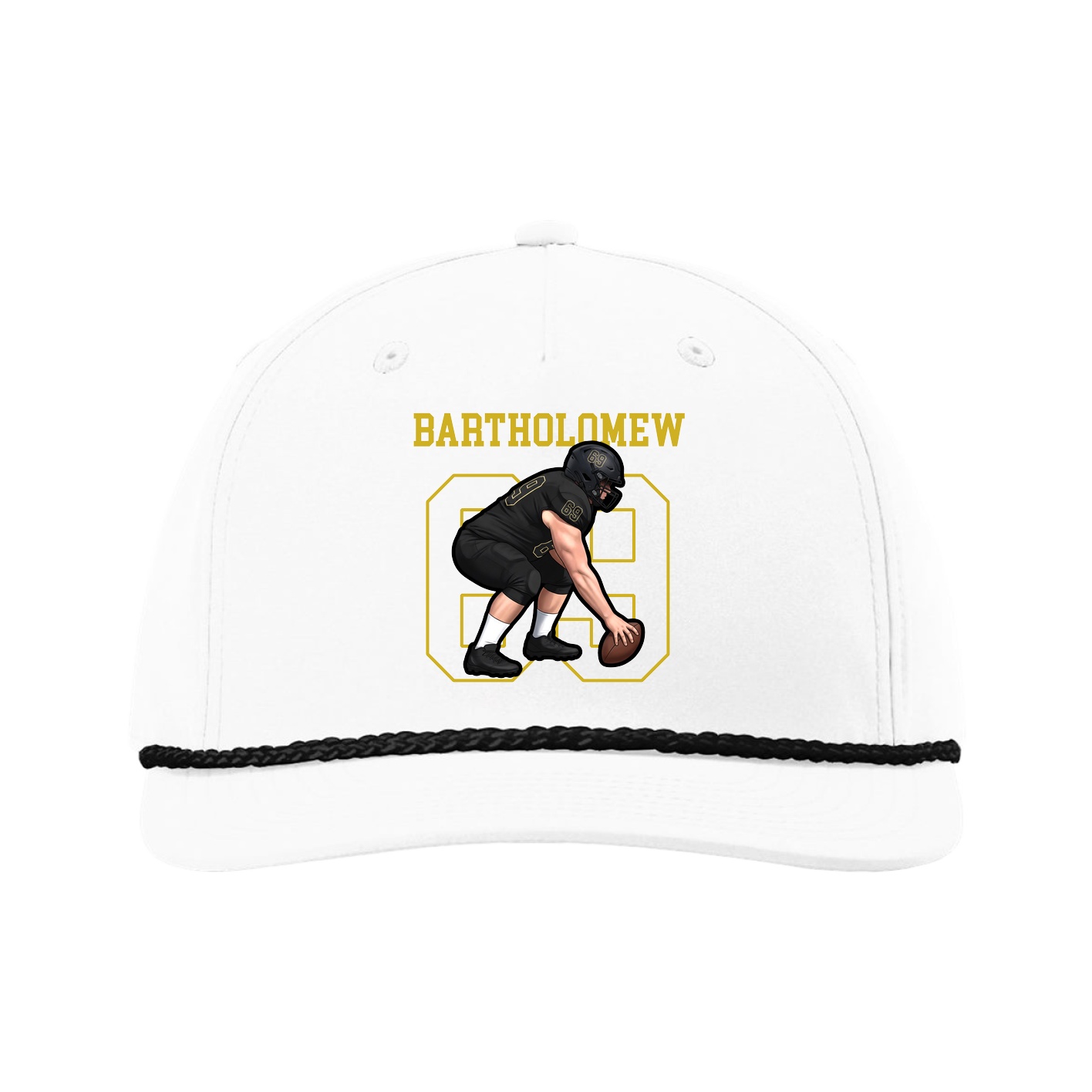 Five-Panel Classic Rope Cap — Shirsey in White