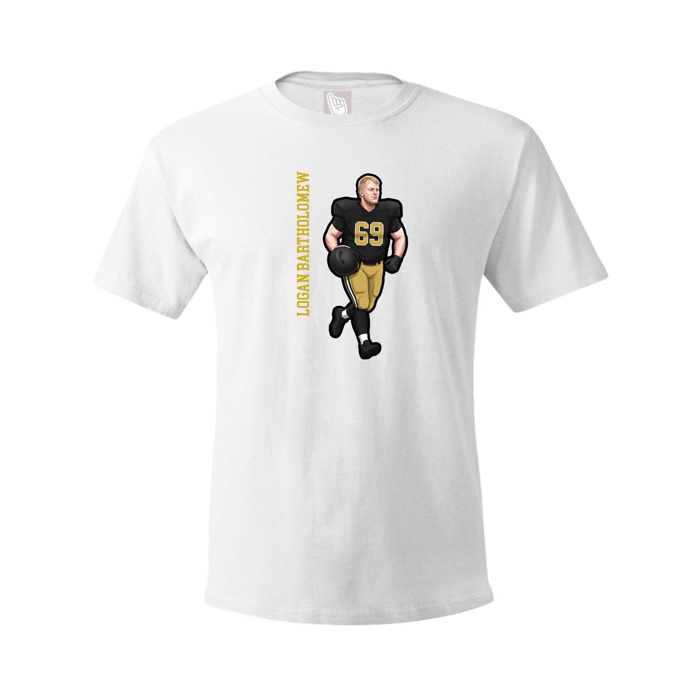 Tee — Name Vertical in White