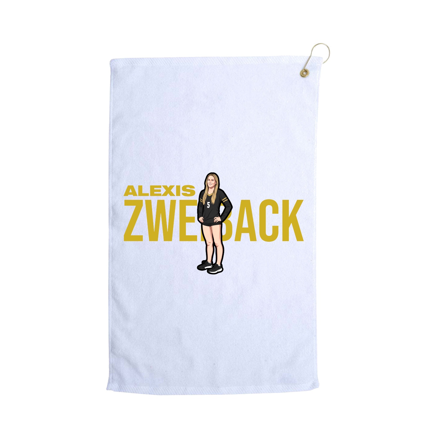Golf Towel — Player Name in White