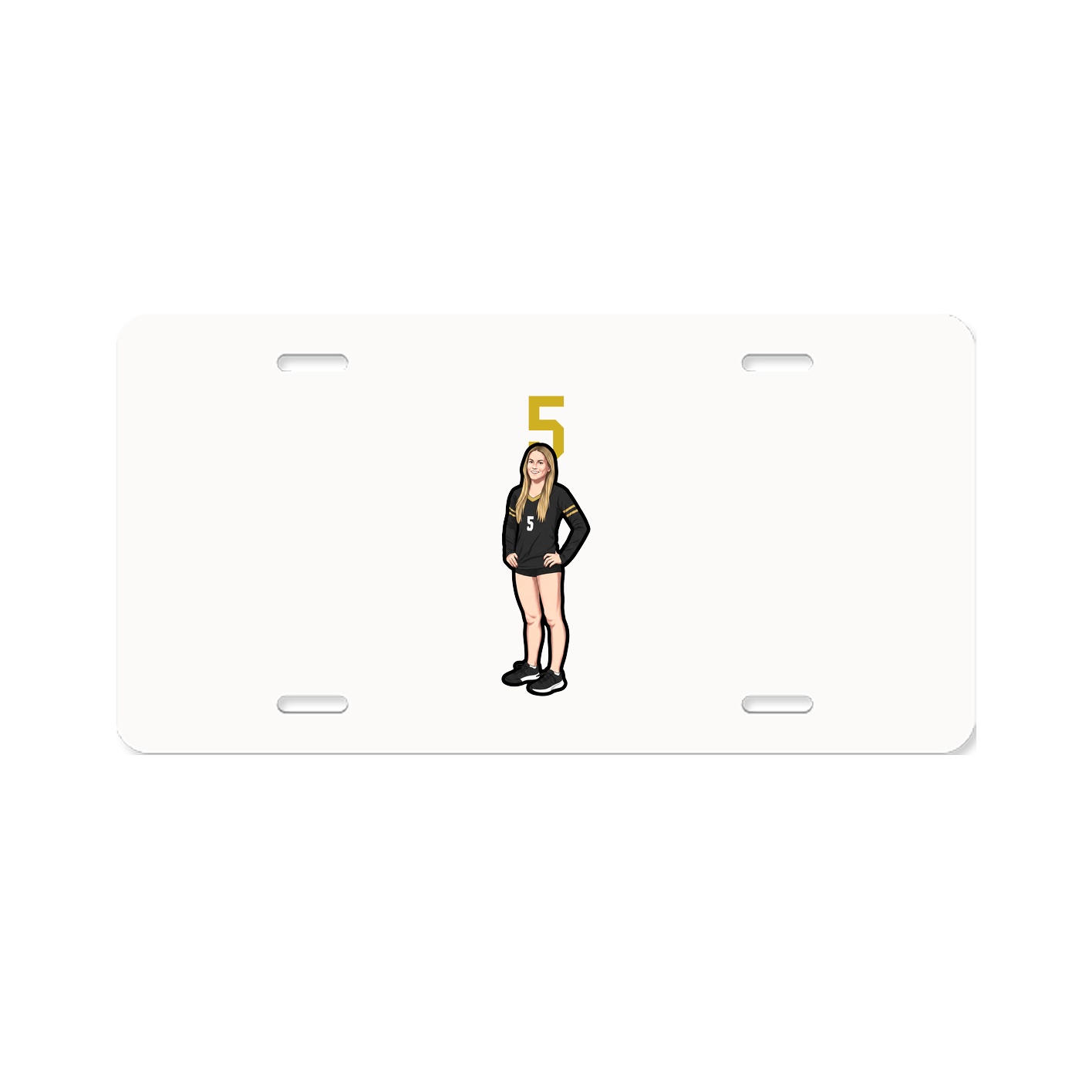 License Plate — Number Top in Classic