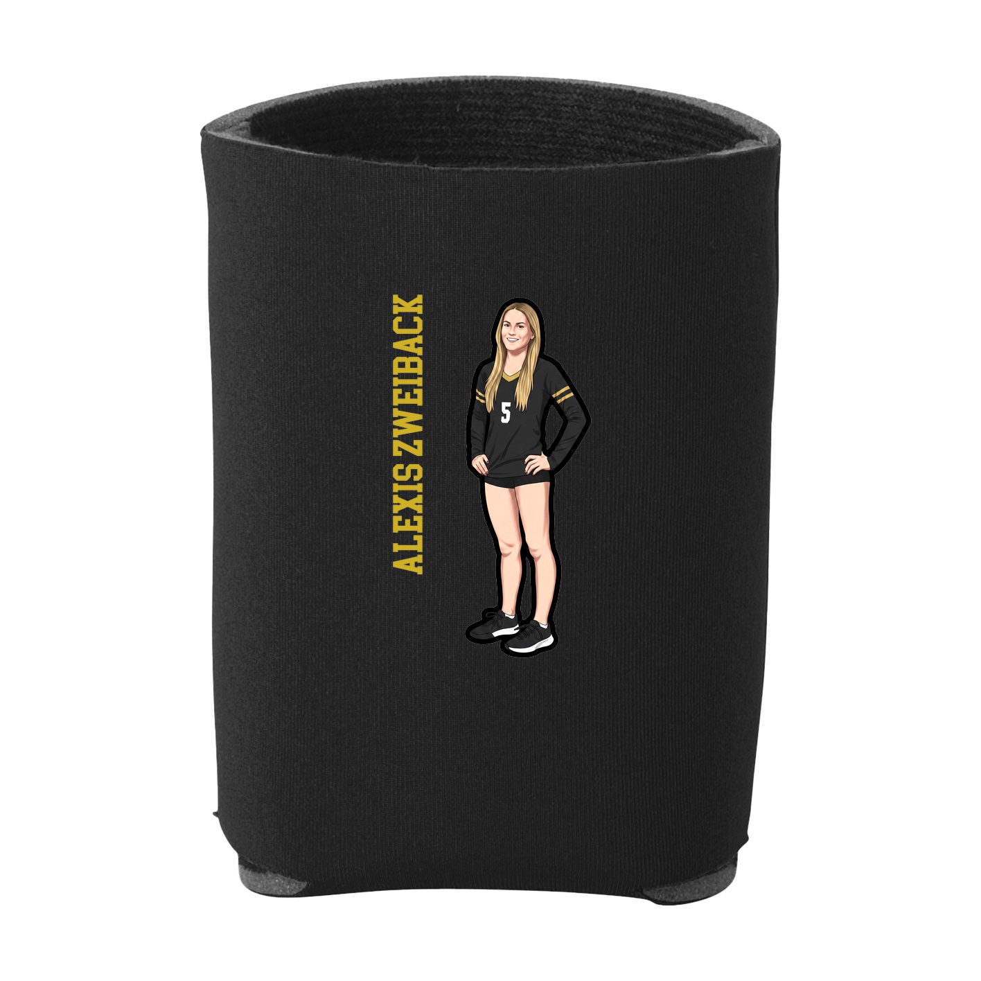 Can Holder — Name Vertical in Black