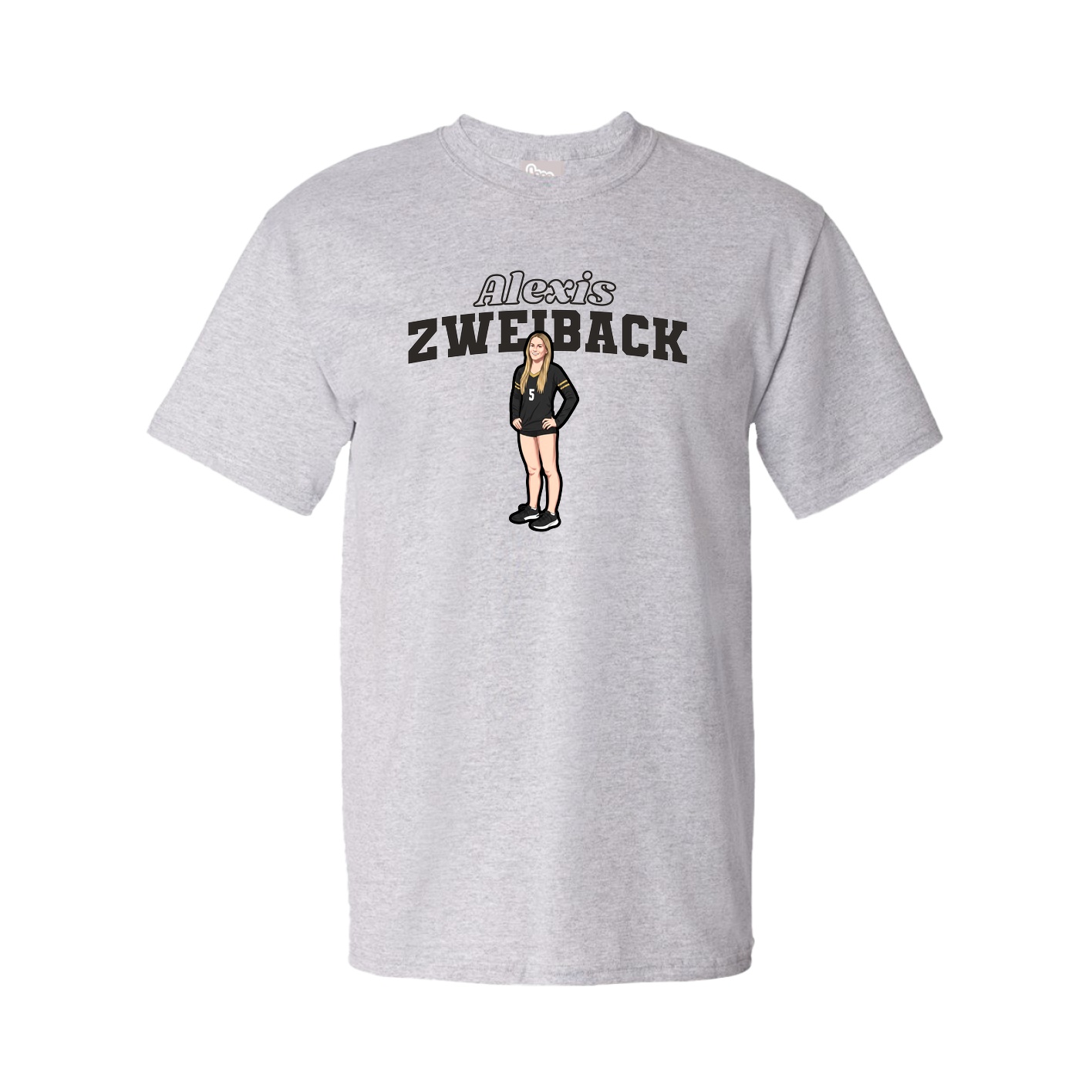 Youth Tee — Name Arch in Grey