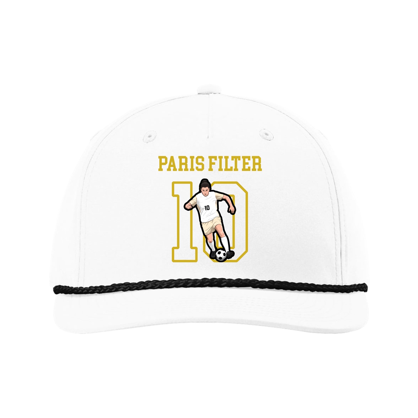 Five-Panel Classic Rope Cap — Shirsey in White