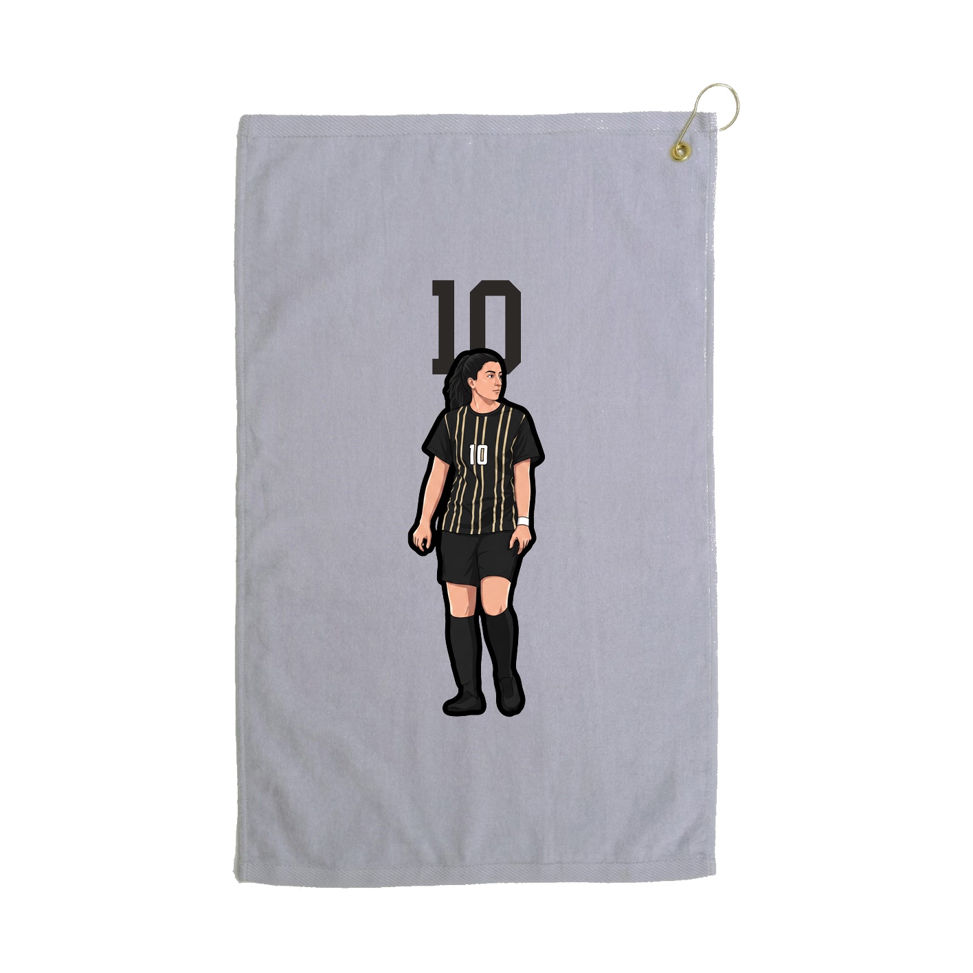 Golf Towel — Number Top in Grey