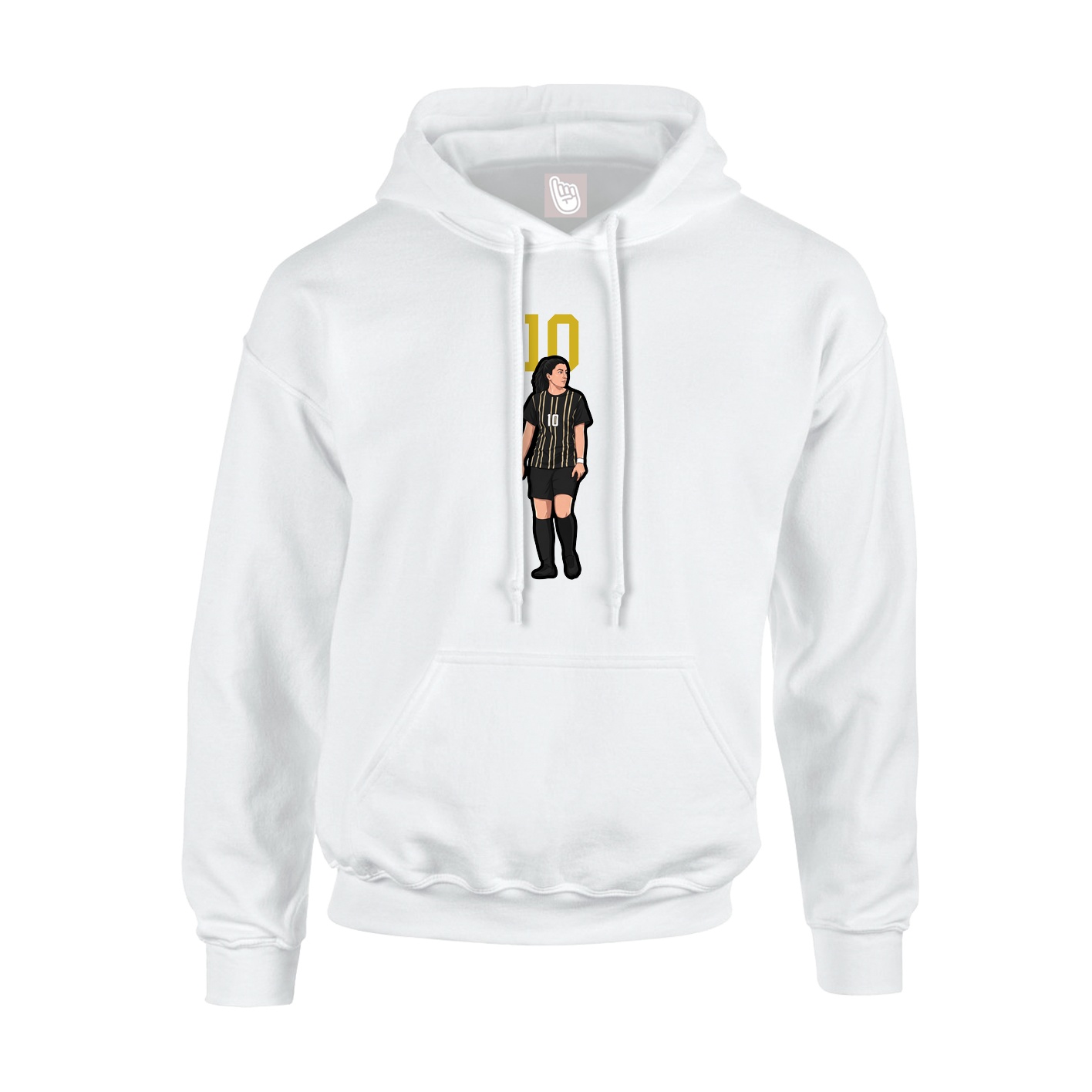 Hoodie — Number Top in White