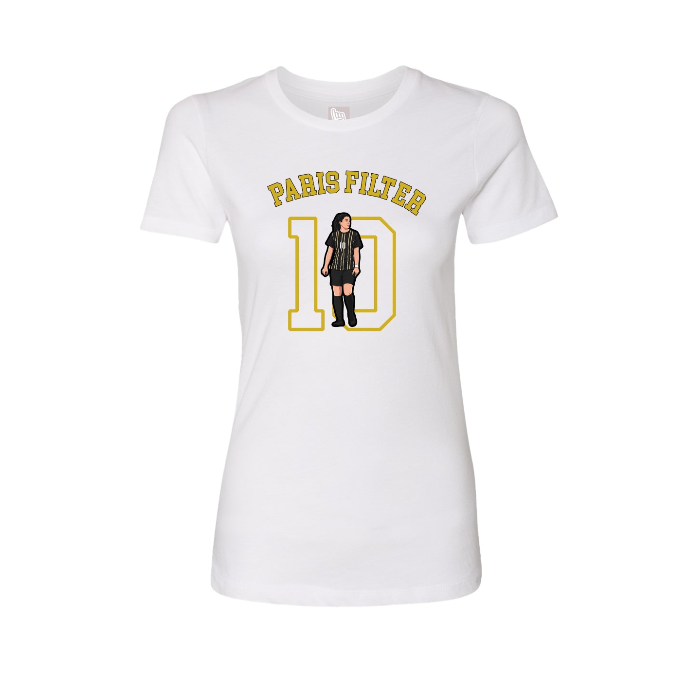 Fitted Women's Tee — Shirsey Arch in White