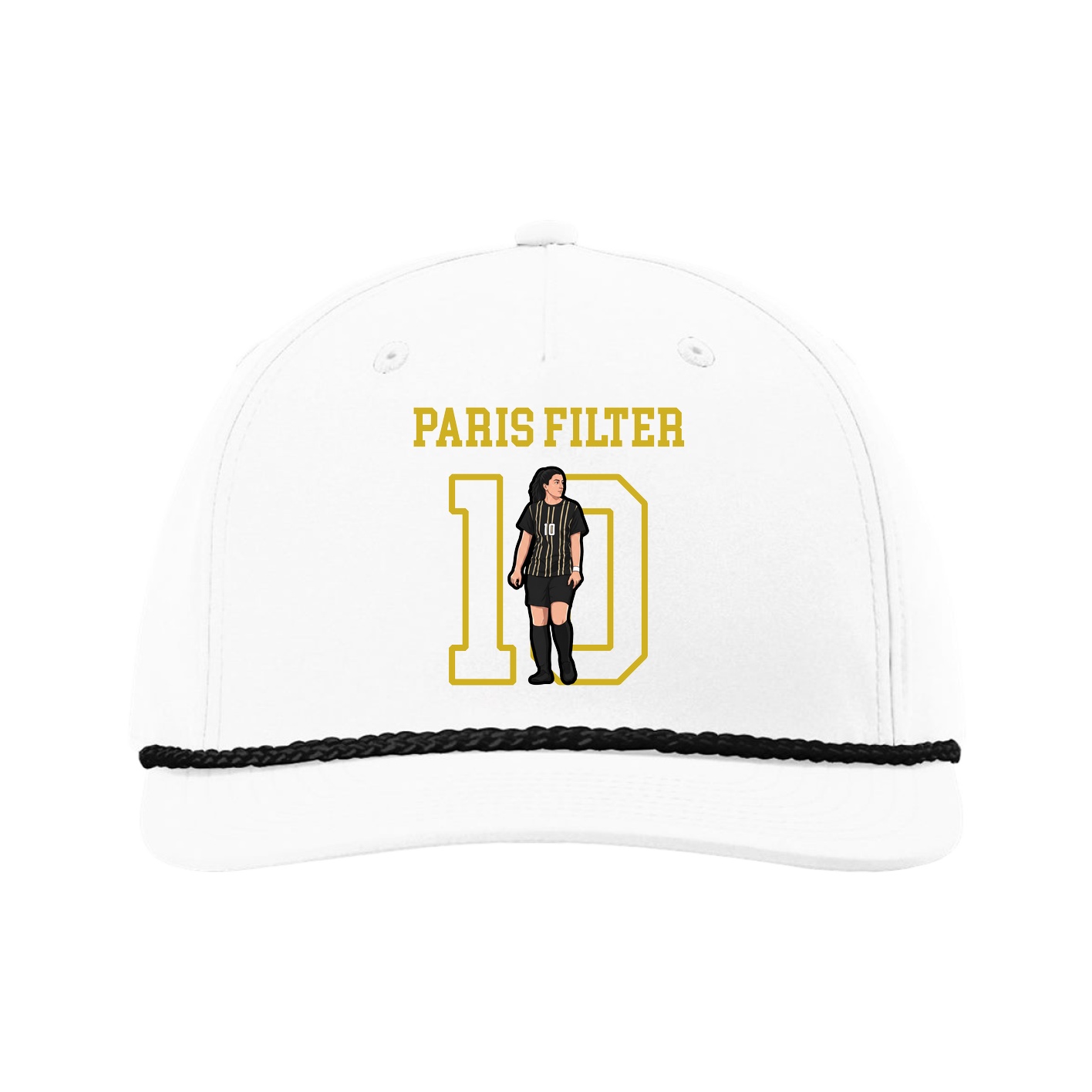 Five-Panel Classic Rope Cap — Shirsey in White