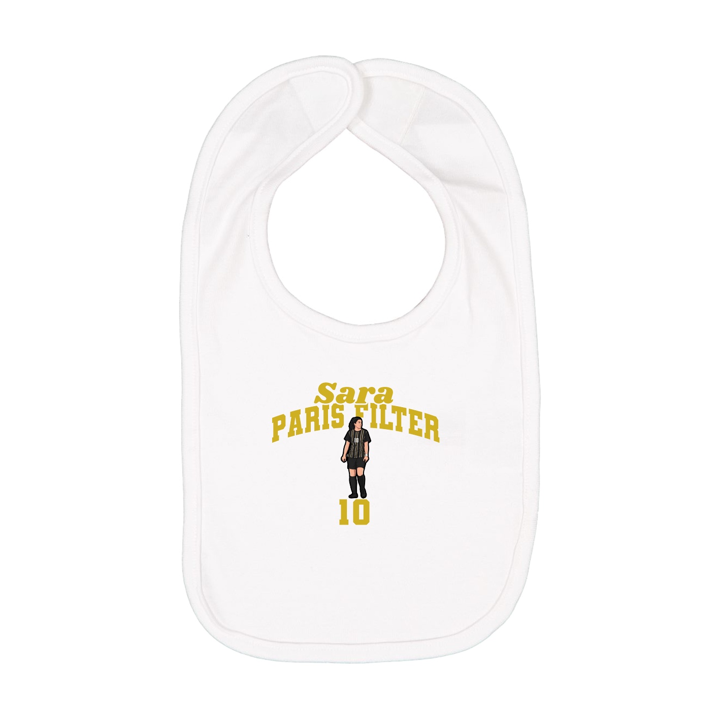 Infant Bib — Signature Arch in White