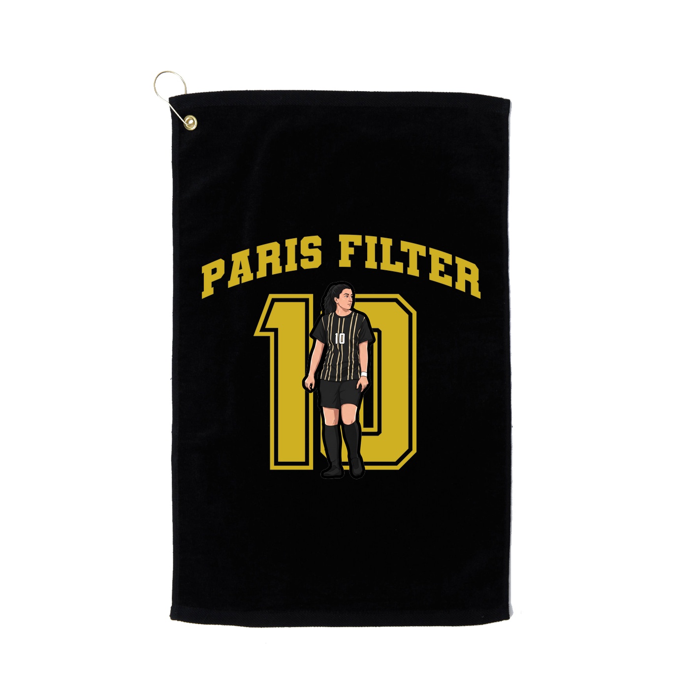Golf Towel — Number in Black