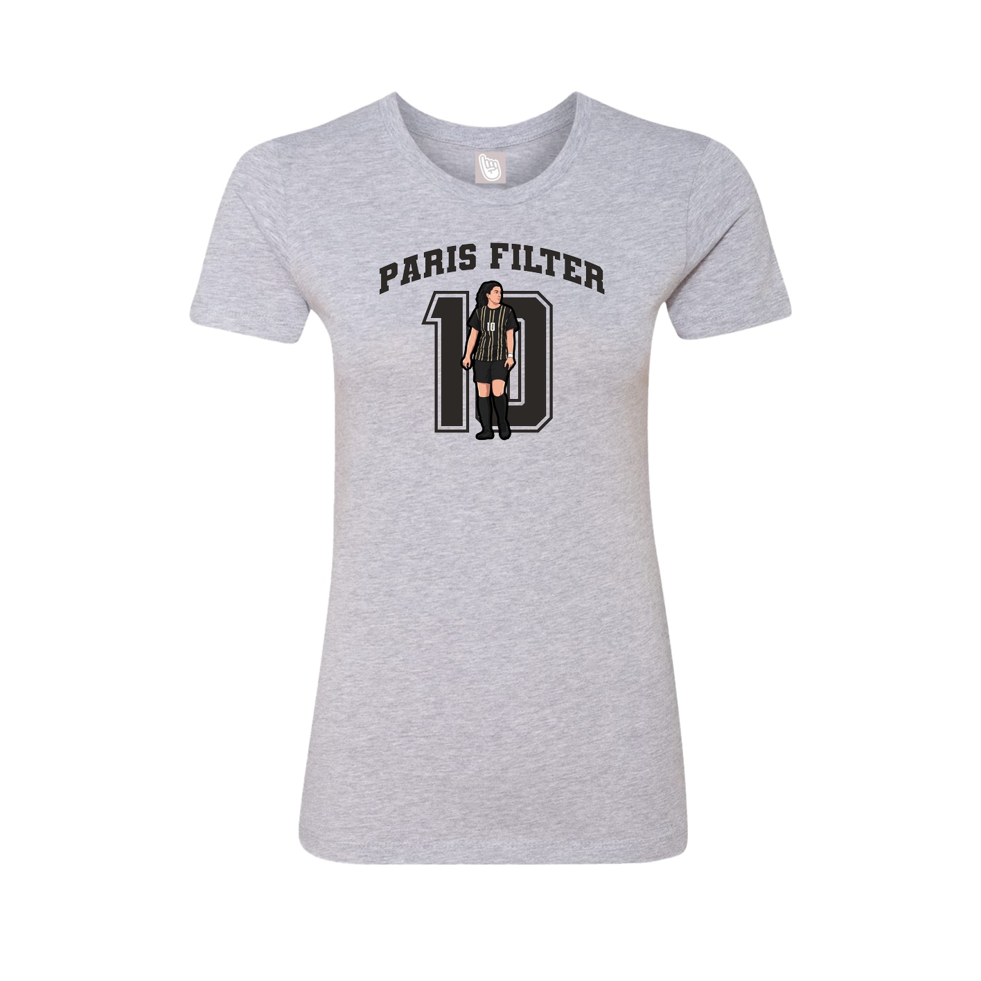 Fitted Women's Tee — Number in Grey