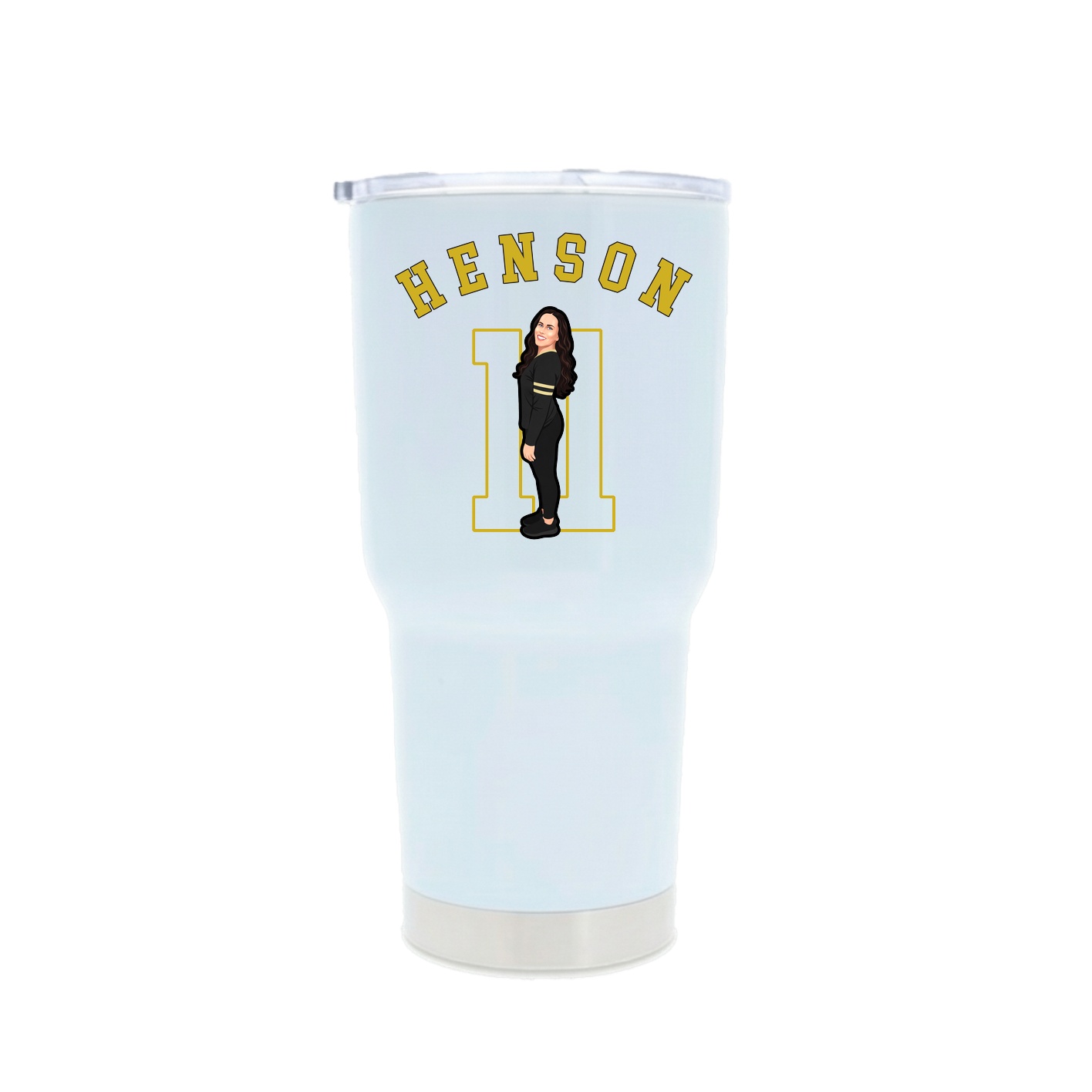 30oz Stainless Steel Tumbler — Shirsey Arch in White
