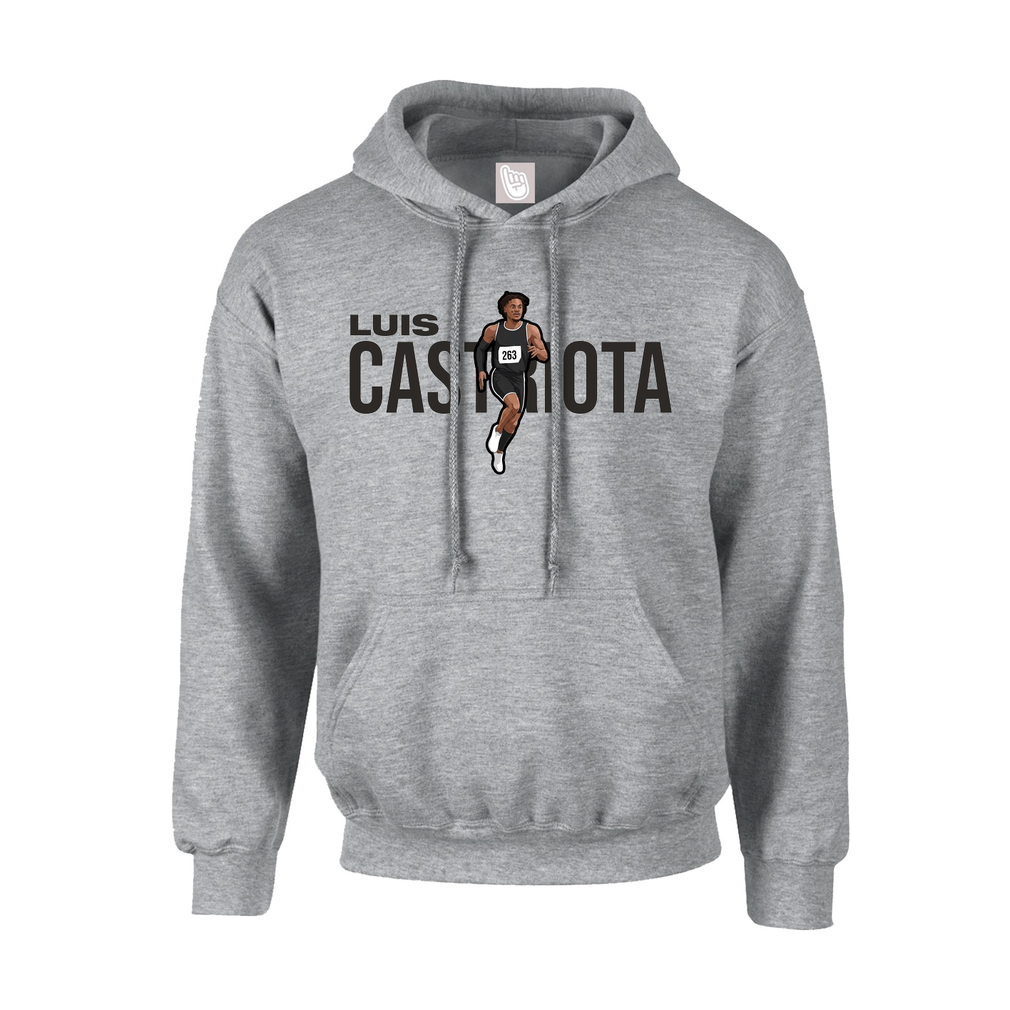 Hoodie — Player Name in Grey