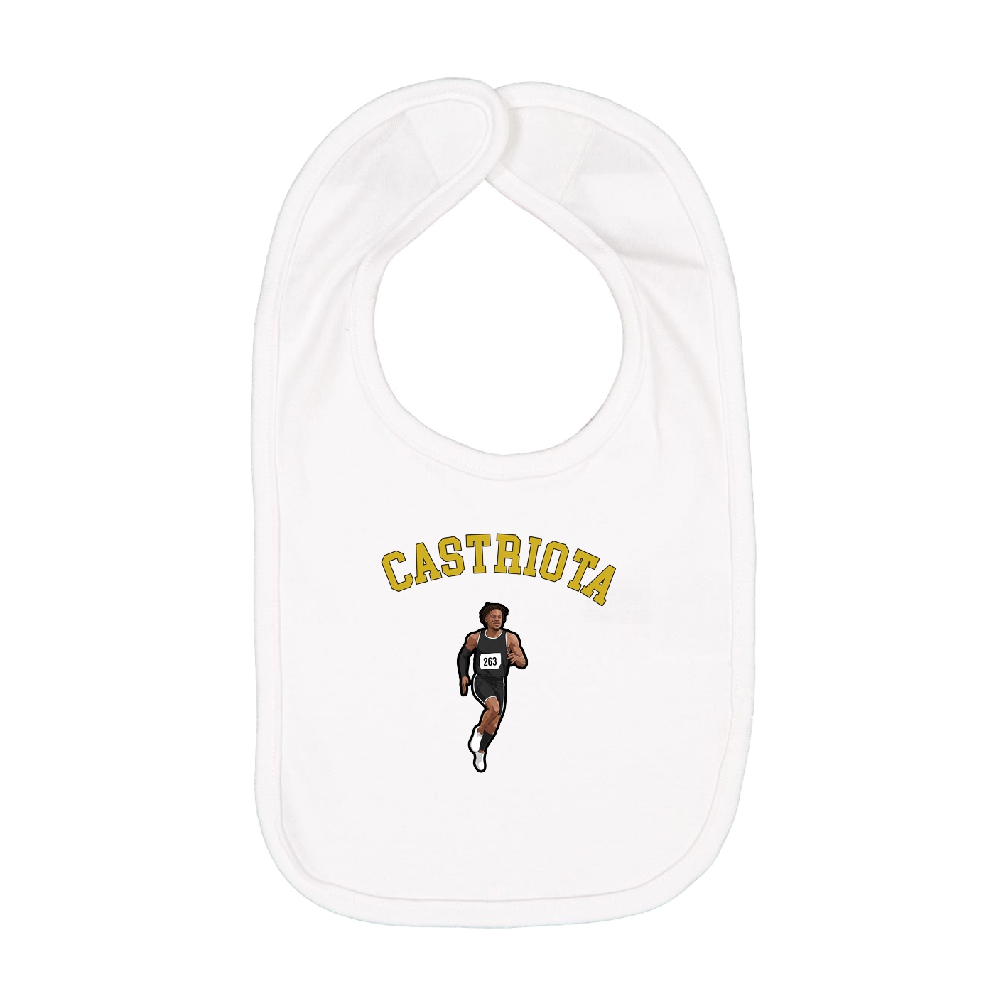 Infant Bib — Shirsey Arch in White